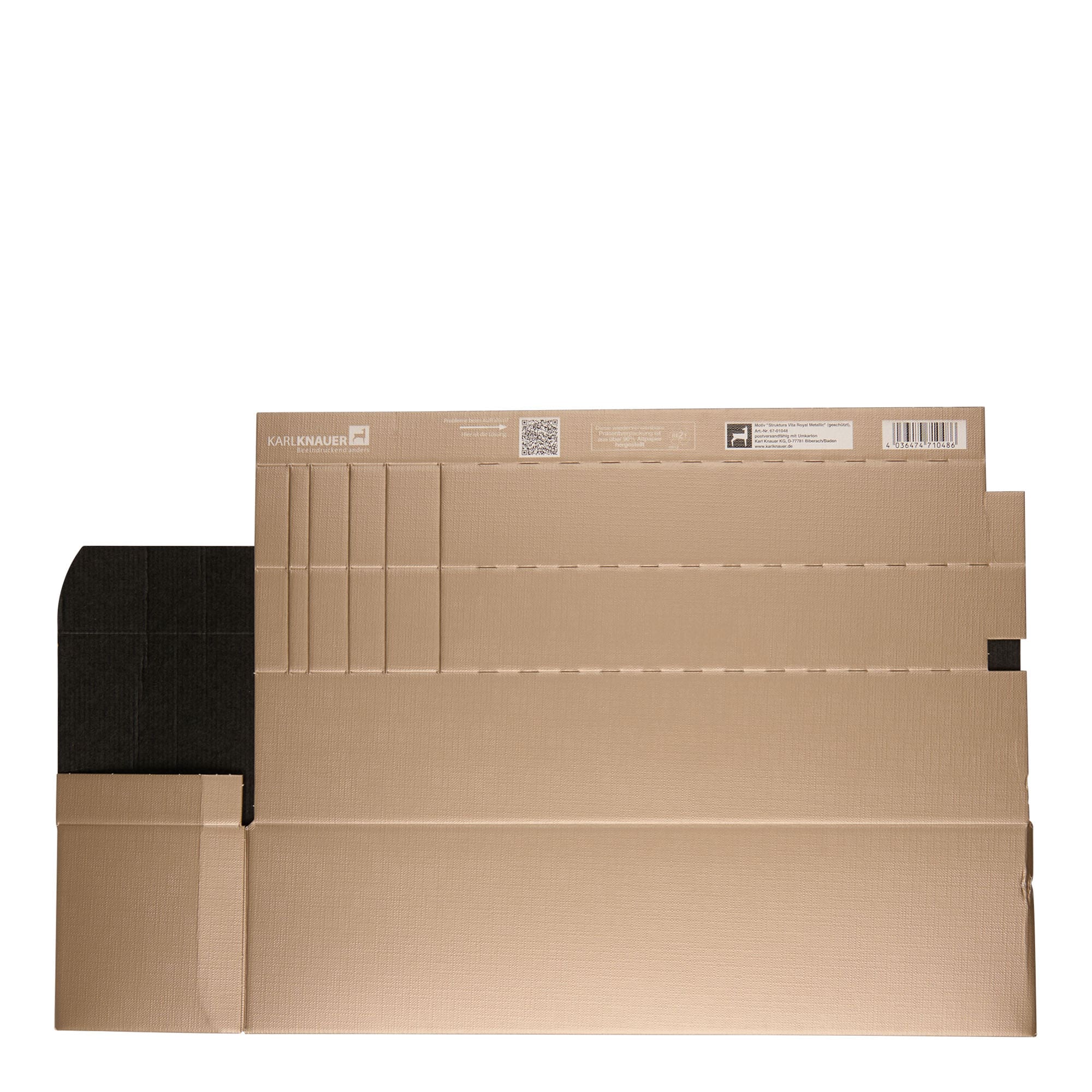 Cadeaubox 'Metallic', rechthoekig, karton, champagnekleurig