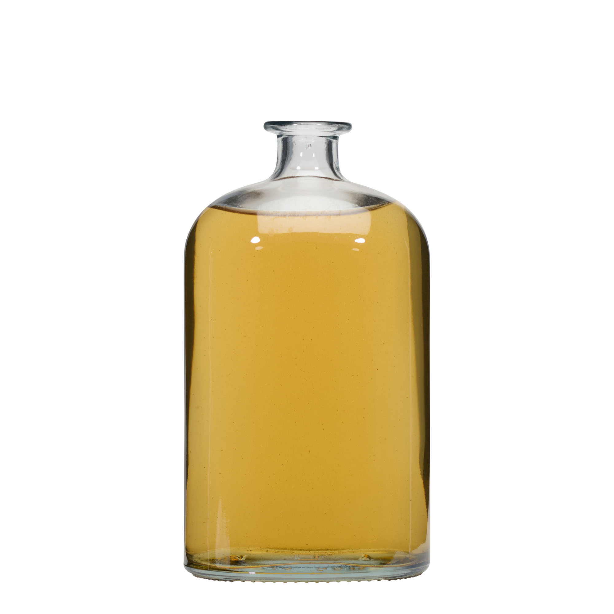 1.000 ml glazen fles 'Dundee', ovaal, opening: kurk 1.000 ml glazen fles 'Dundee', ovaal, opening: kurk