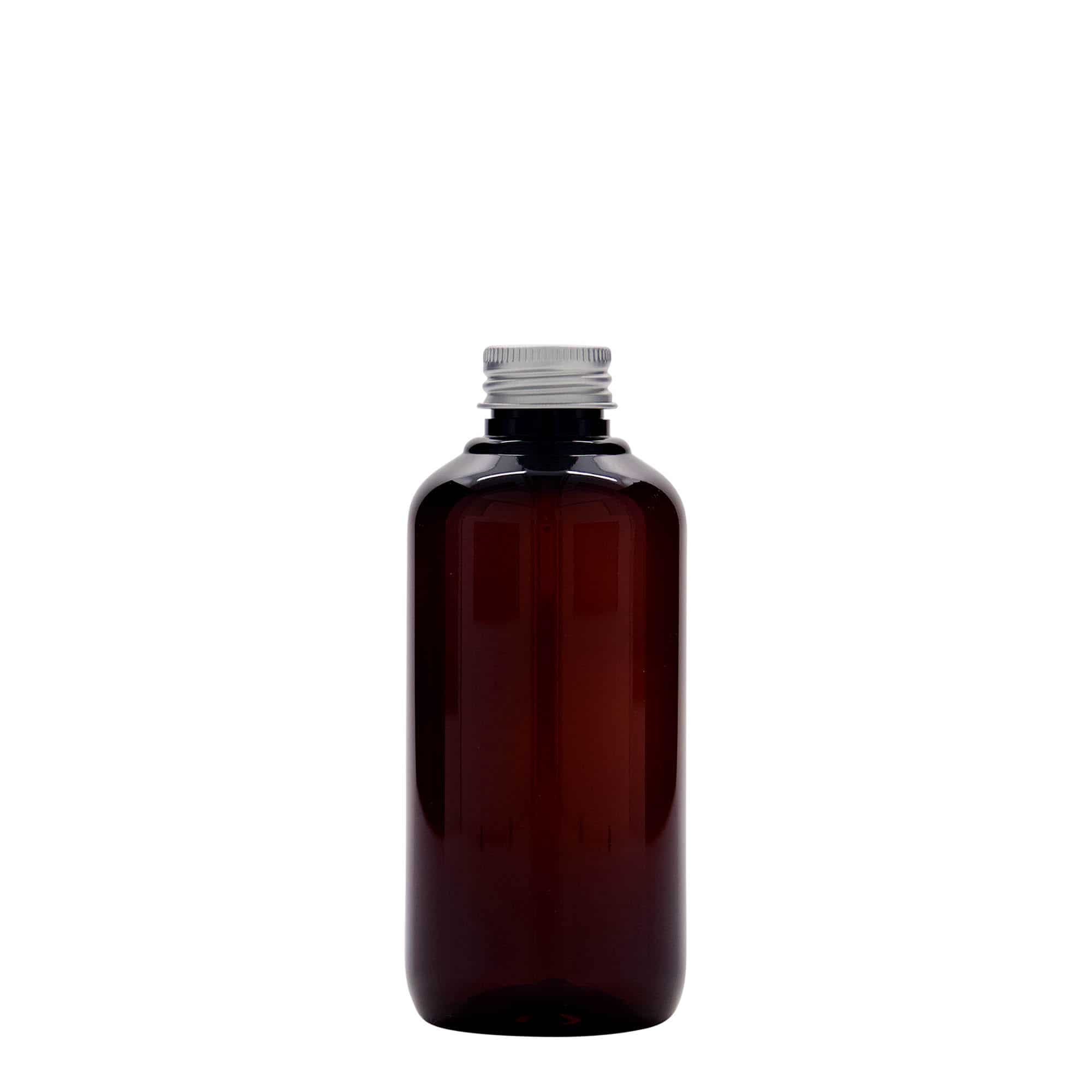 Plastic recyclingfles Victor's Best, 200 ml, PCR, bruin, monding: 24/410