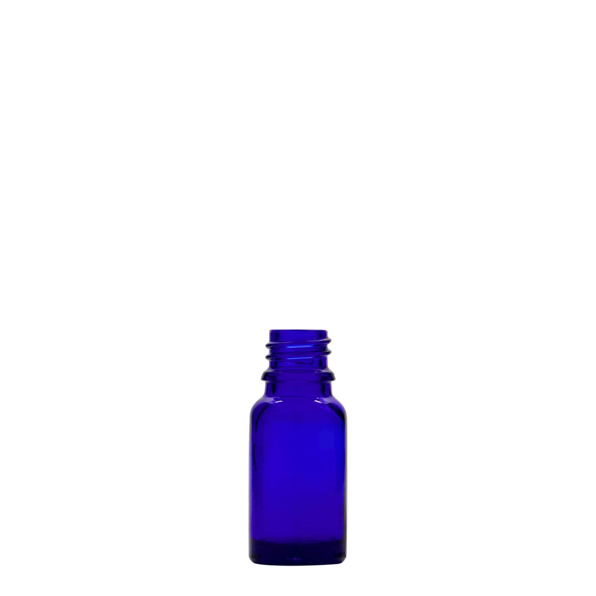 Medicijnfles, 10 ml, glas, koningsblauw, monding: DIN 18 Medicijnfles, 10 ml, glas, koningsblauw, monding: DIN 18