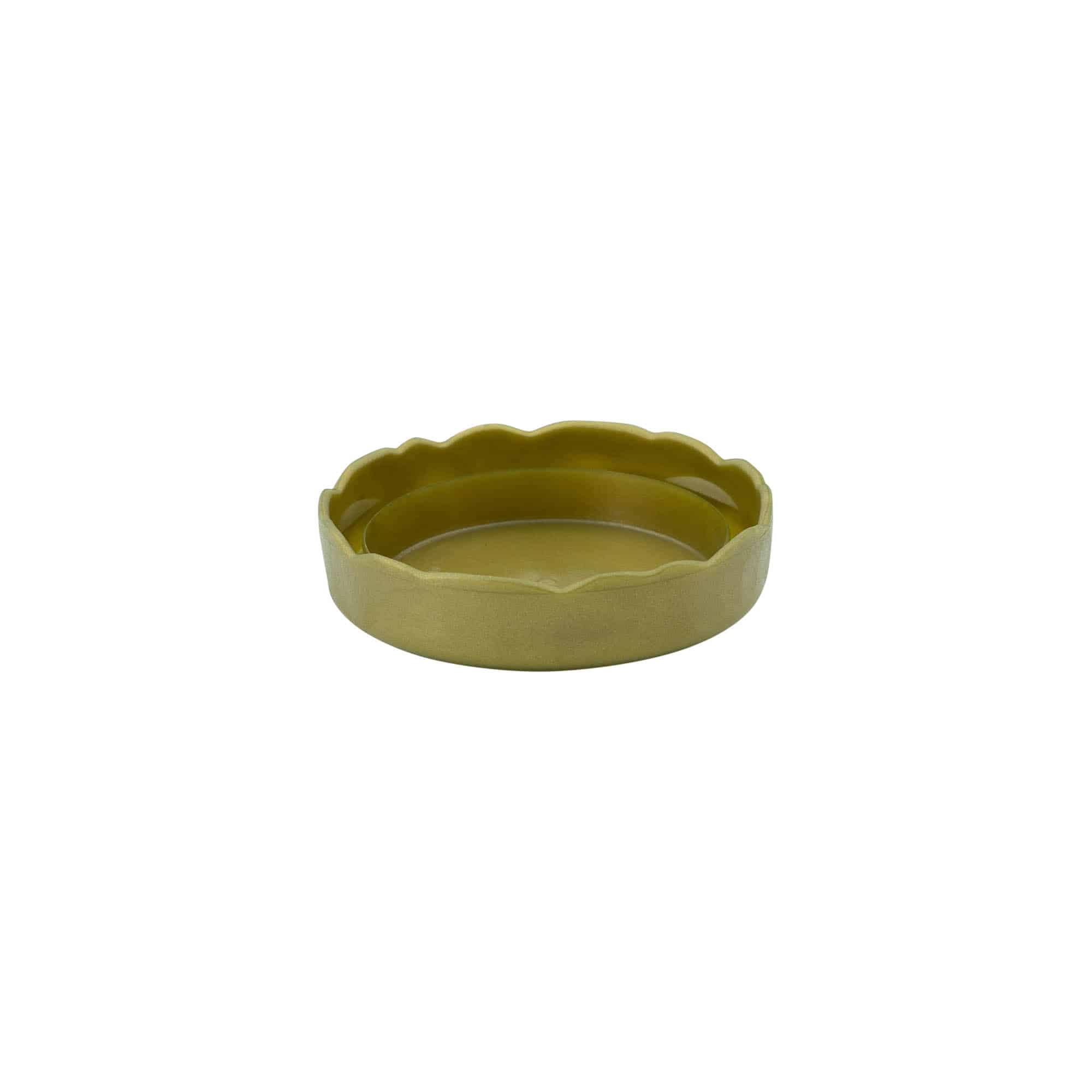 Omslagdeksel voor smalle hals keramische pot, HDPE-kunststof, goud