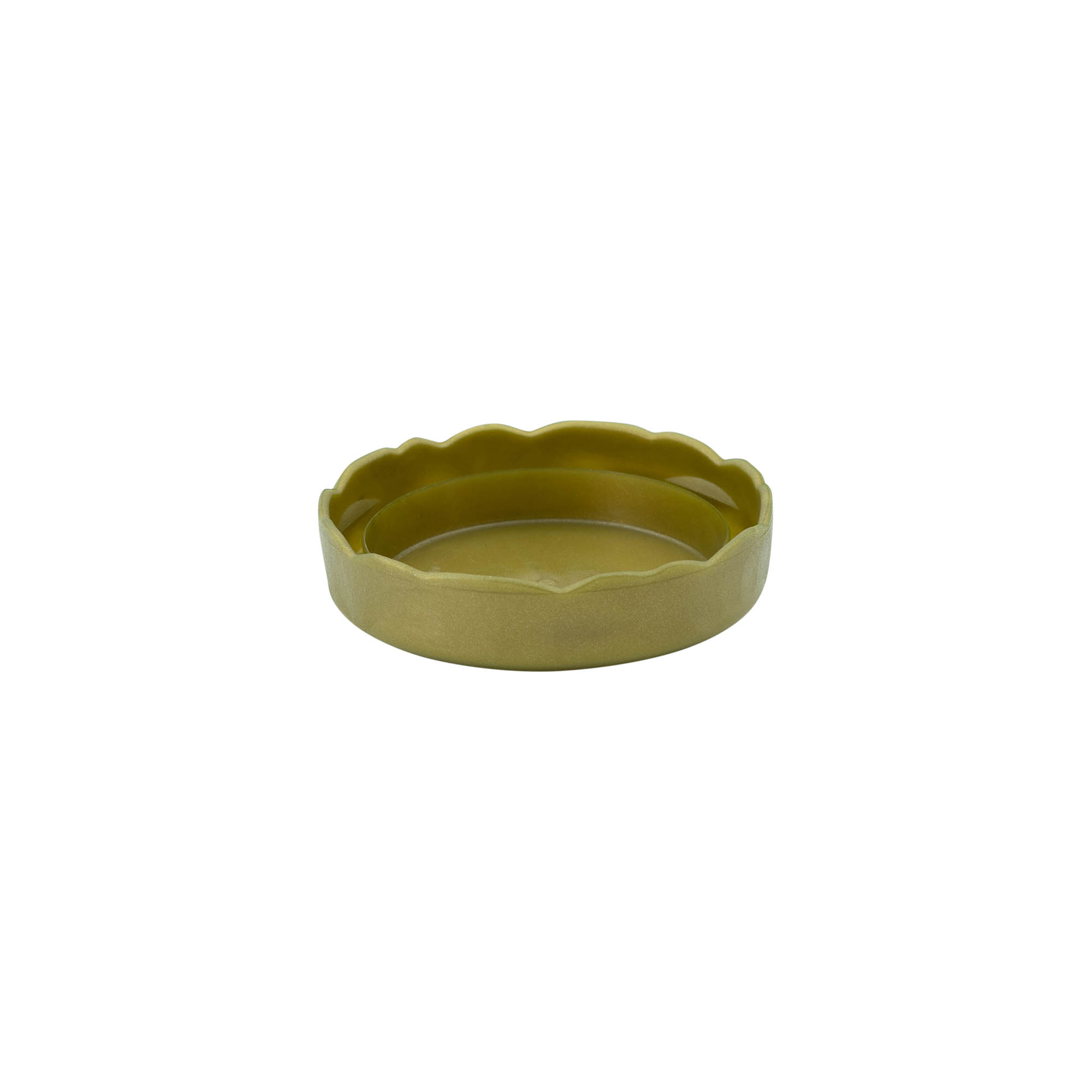 Omslagdeksel voor smalle hals keramische pot, HDPE-kunststof, goud