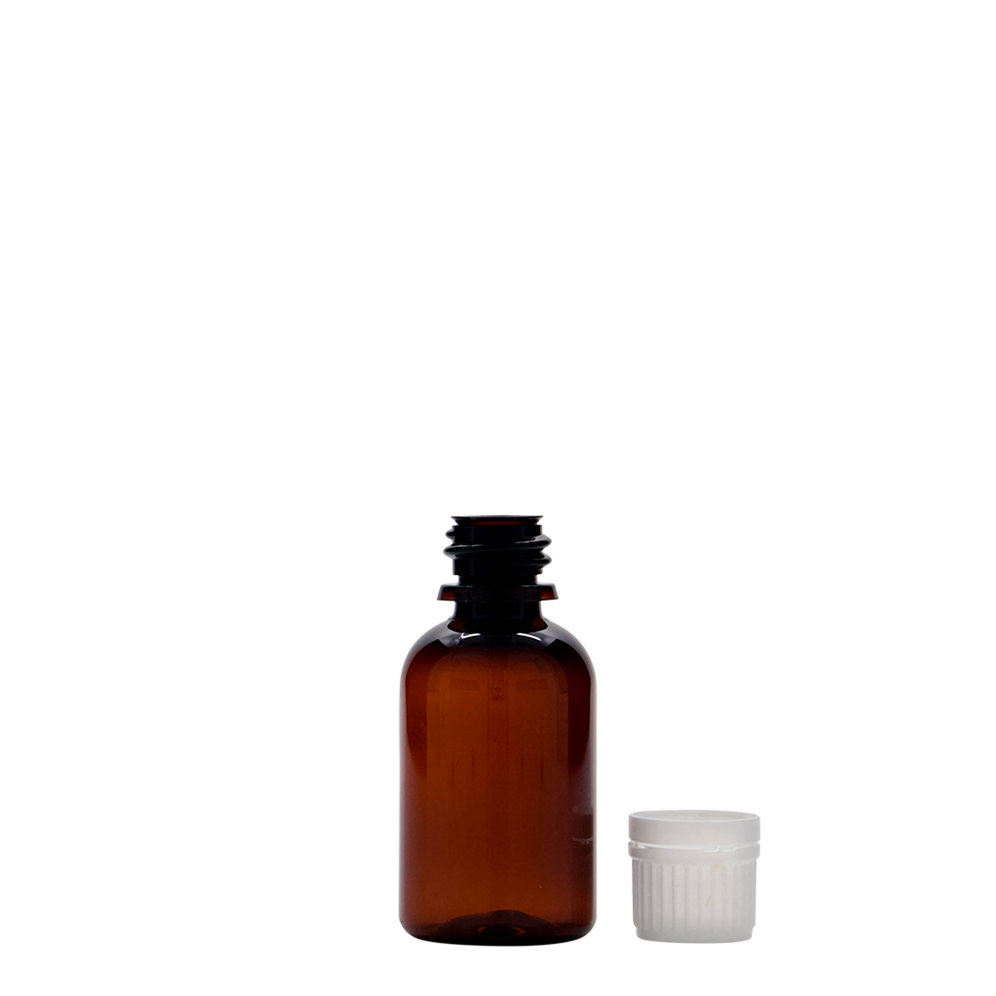 30 ml PET-medische fles 'Easy Living', bruin, kunststof, opening: DIN 18 30 ml PET-medische fles 'Easy Living', bruin, kunststof, opening: DIN 18