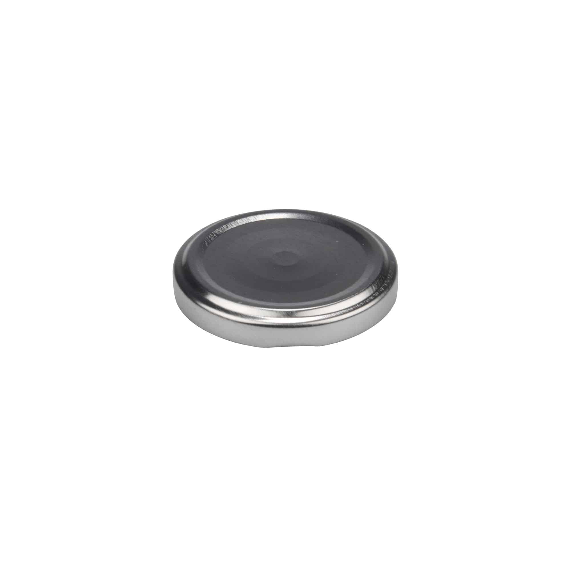 Twist-offdeksel, blik, zilver, voor monding: TO 58 Twist-offdeksel, blik, zilver, voor monding: TO 58