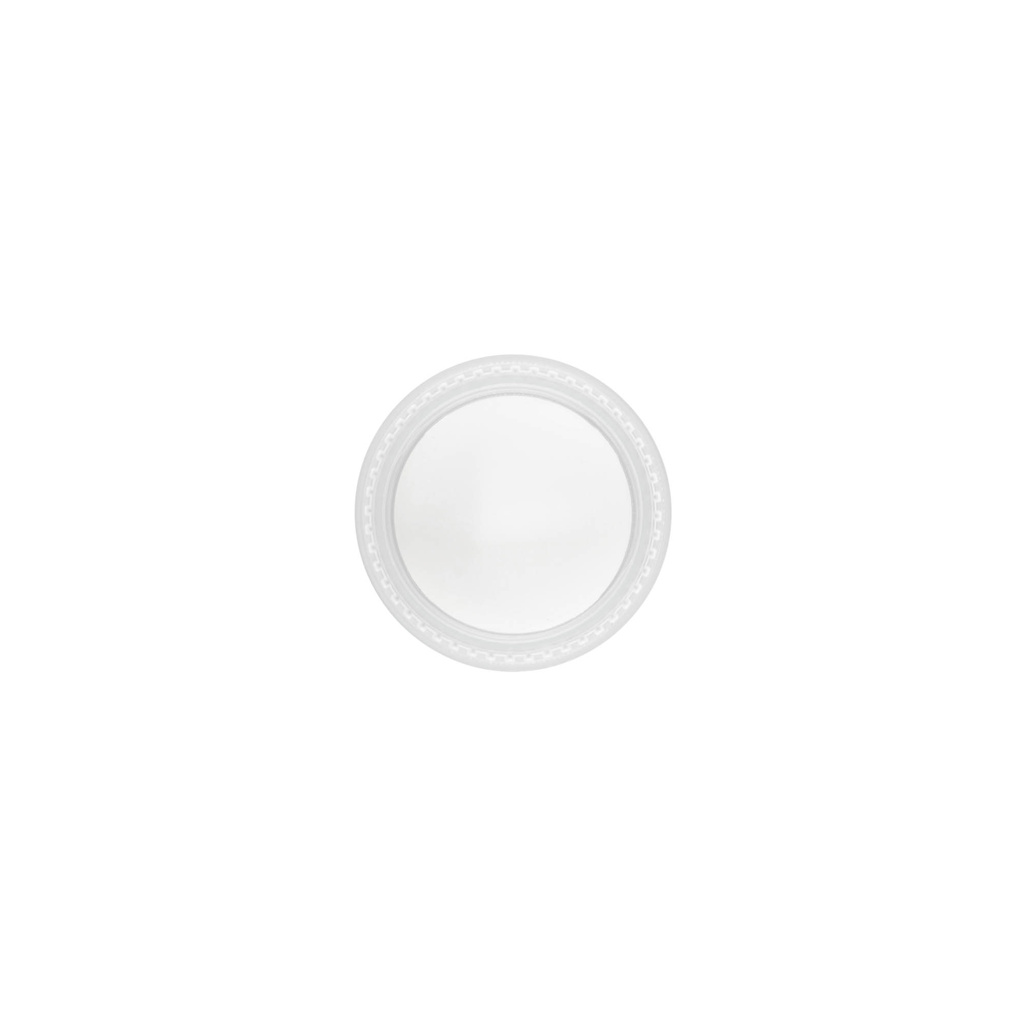 Schroefdop 'Clear/Platin Edition', PP-kunststof, wit, voor monding: 45/2P
