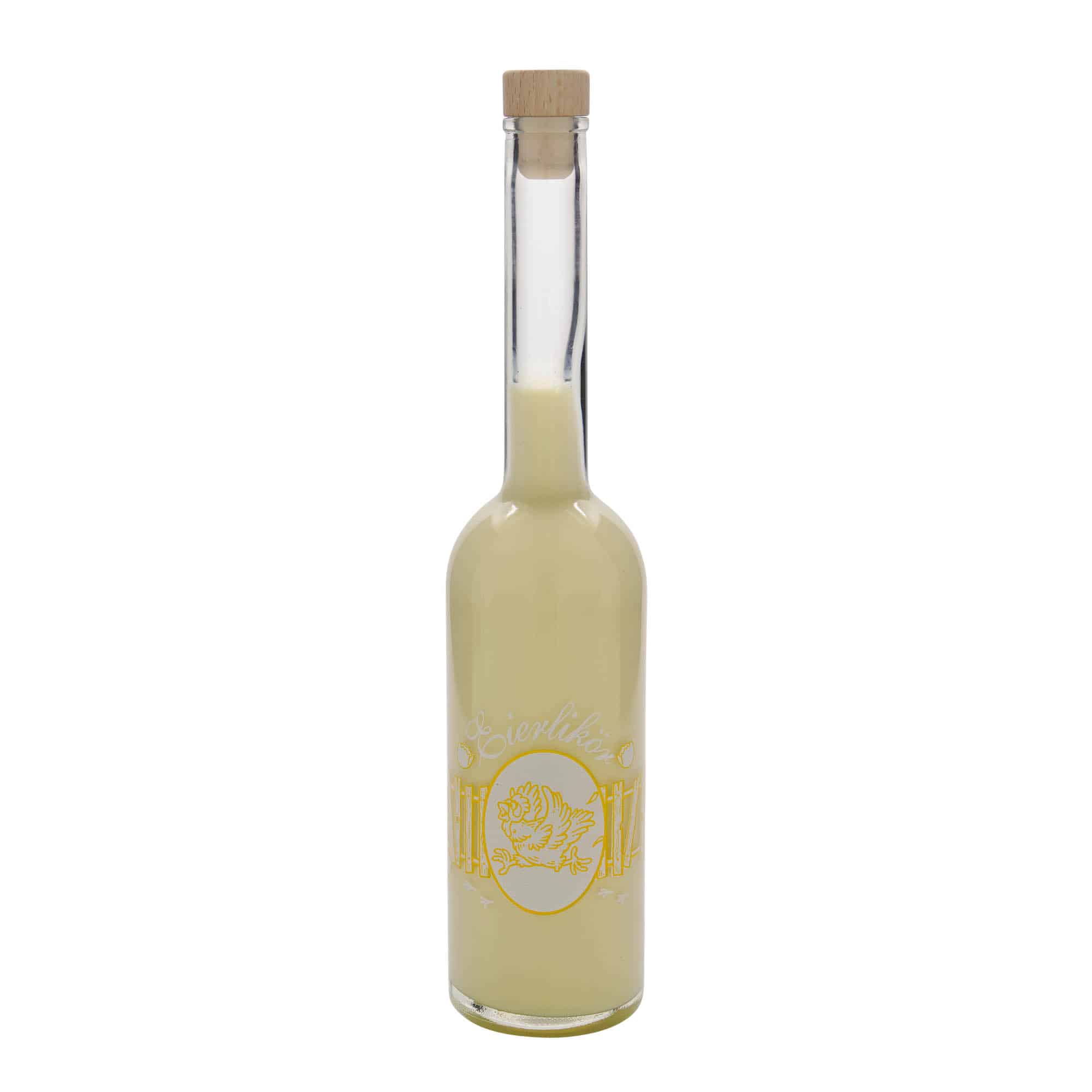 500 ml glazen fles 'Opera', motief: advocaat, hals: kurk