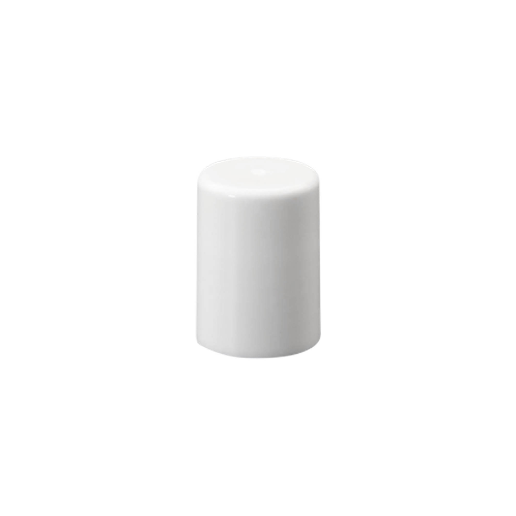 Dop voor 10 ml roll-on fles, PP-kunststof, wit, voor opening: schroefdop Dop voor 10 ml roll-on fles, PP-kunststof, wit, voor opening: schroefdop