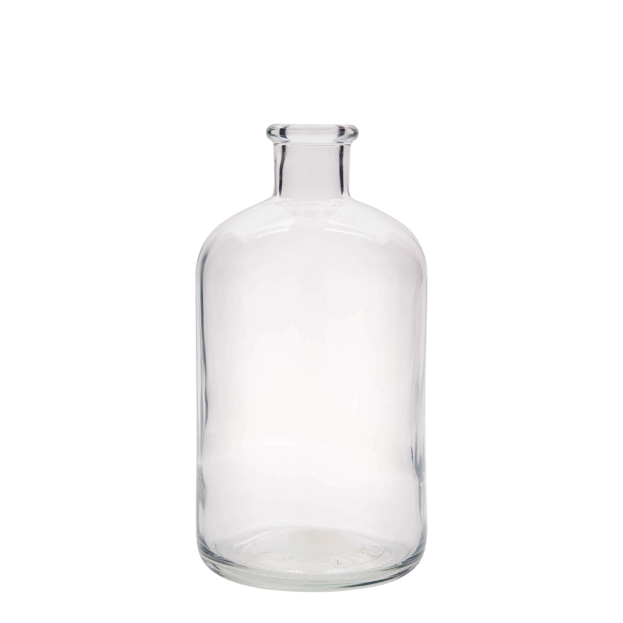 Glazen fles Apotheker, 1000 ml, monding: kurk Glazen fles Apotheker, 1000 ml, monding: kurk