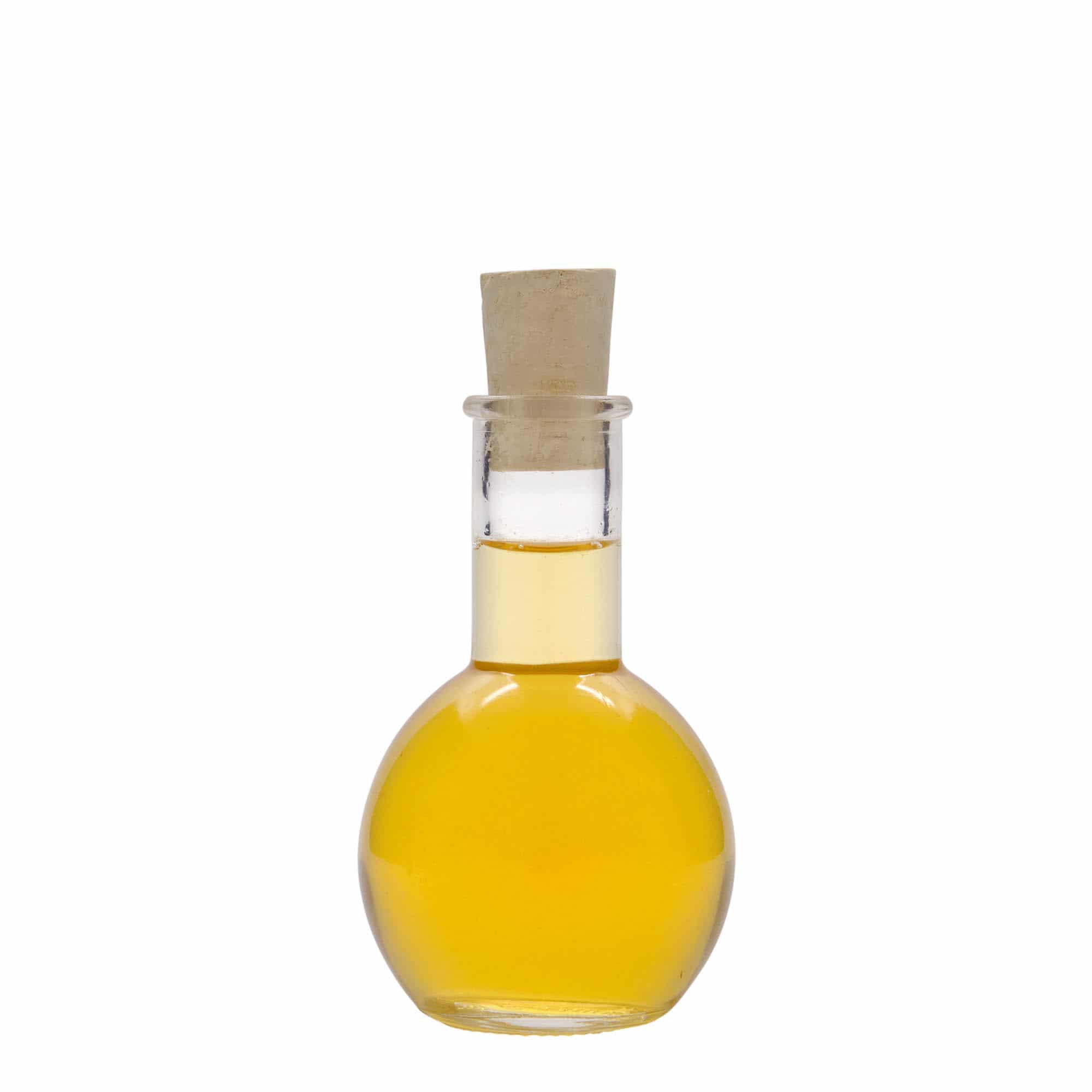 Glazen fles 'Tulipano', 100 ml, monding: kurk