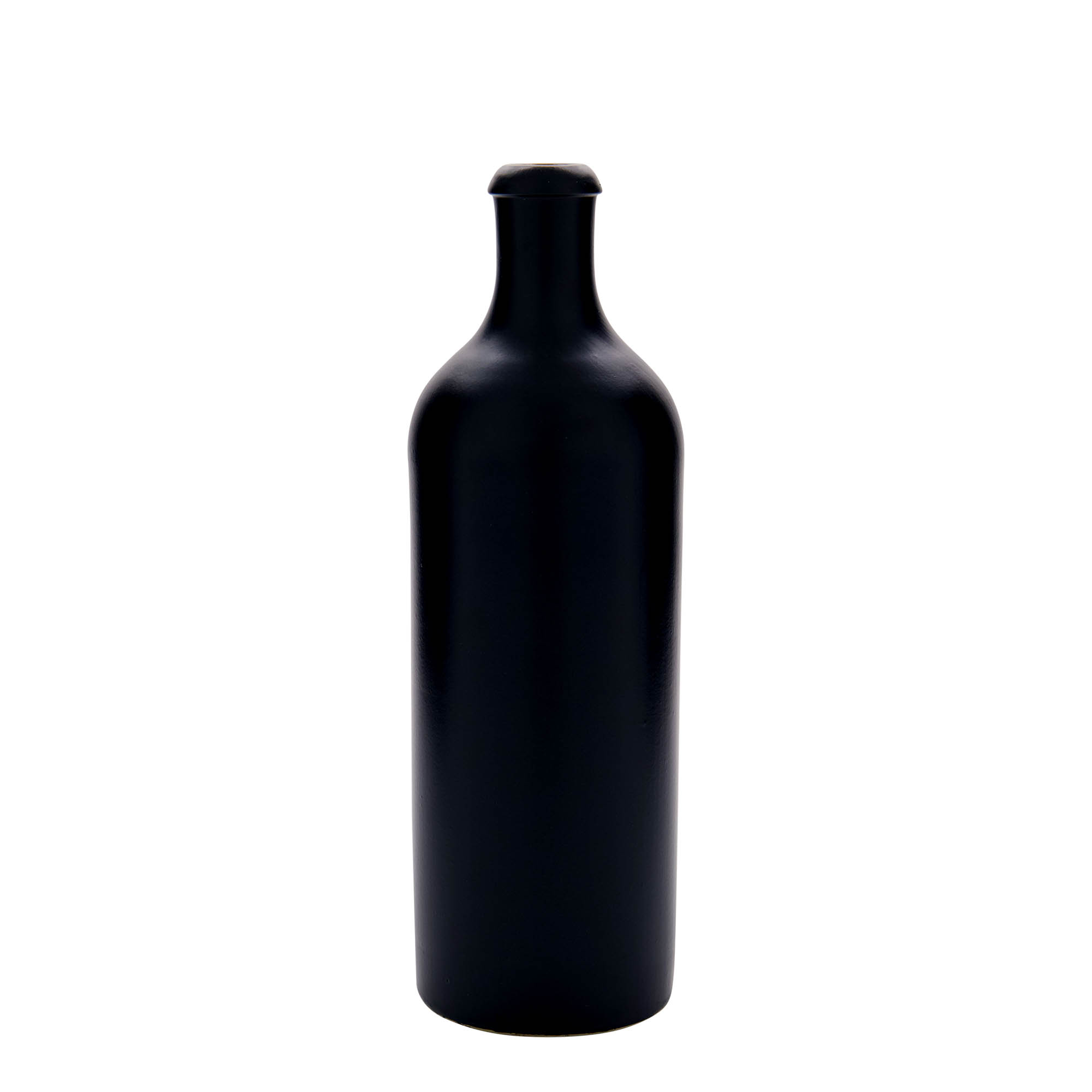 750 ml Tonkruik, steengoed, zwart, opening: kurk