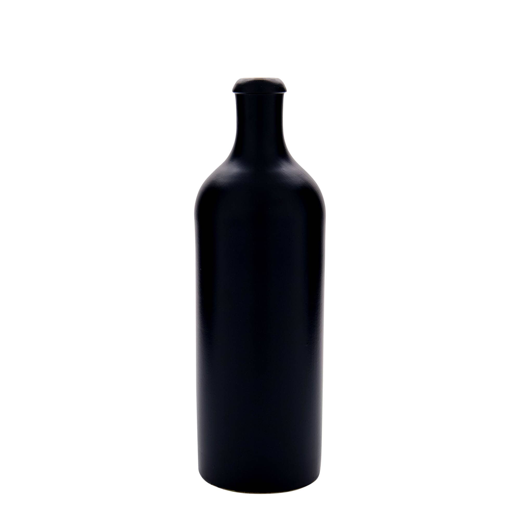 750 ml Tonkruik, steengoed, zwart, opening: kurk