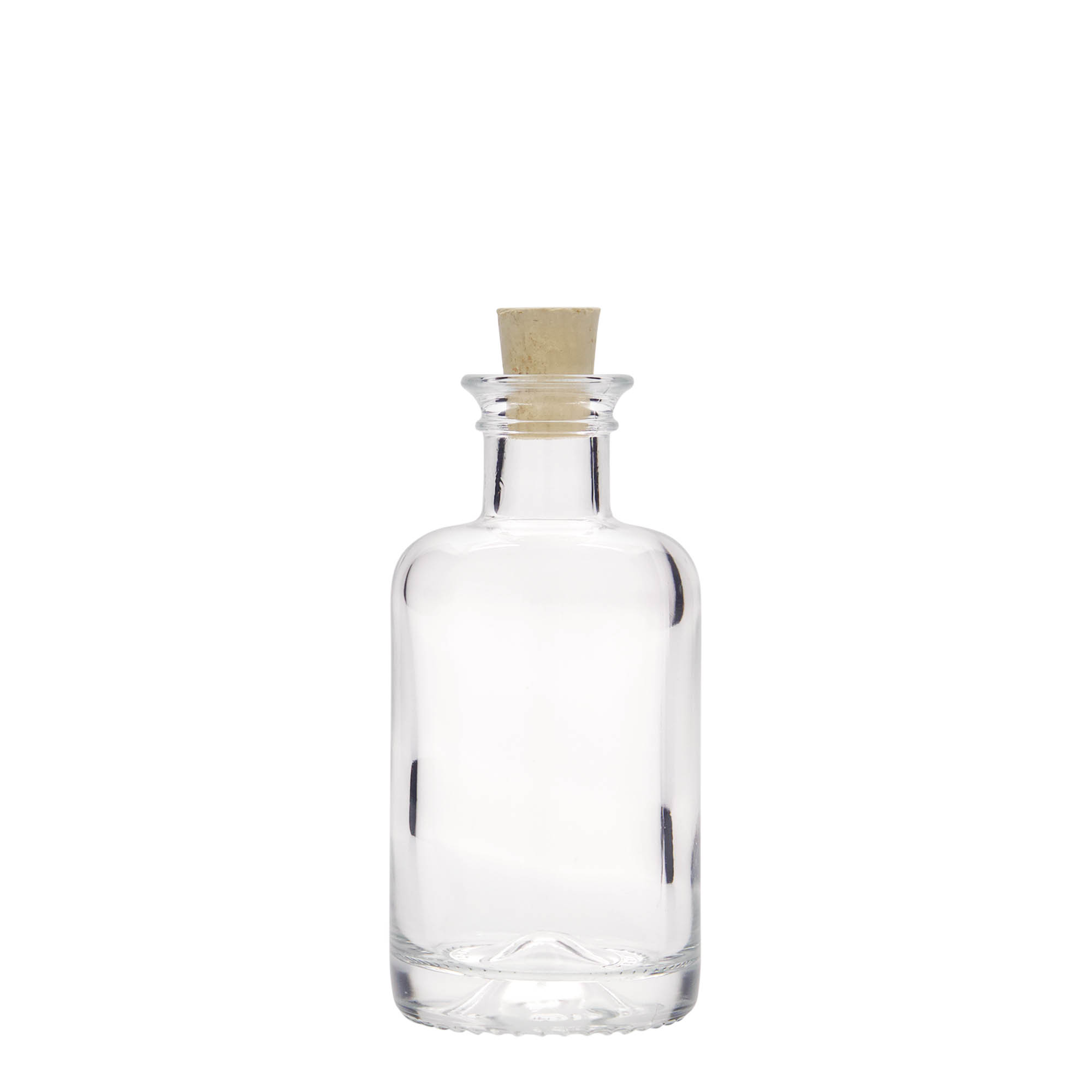 100 ml glazen apothekersfles, opening: kurk 100 ml glazen apothekersfles, opening: kurk