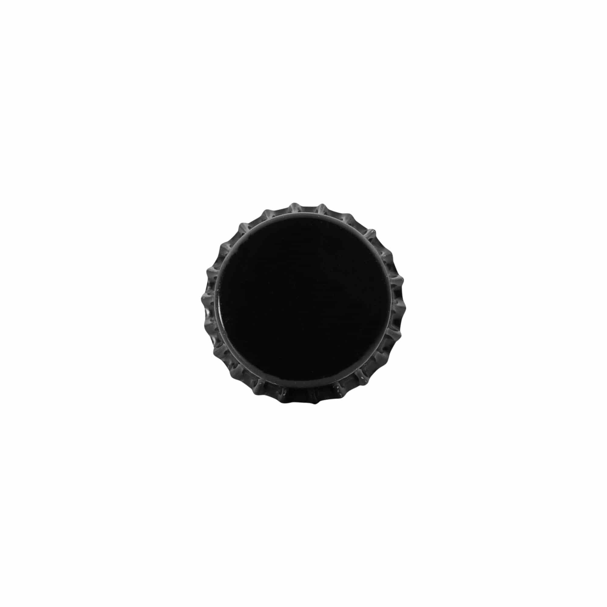 Kroonkurken 29 mm, metaal, zwart
