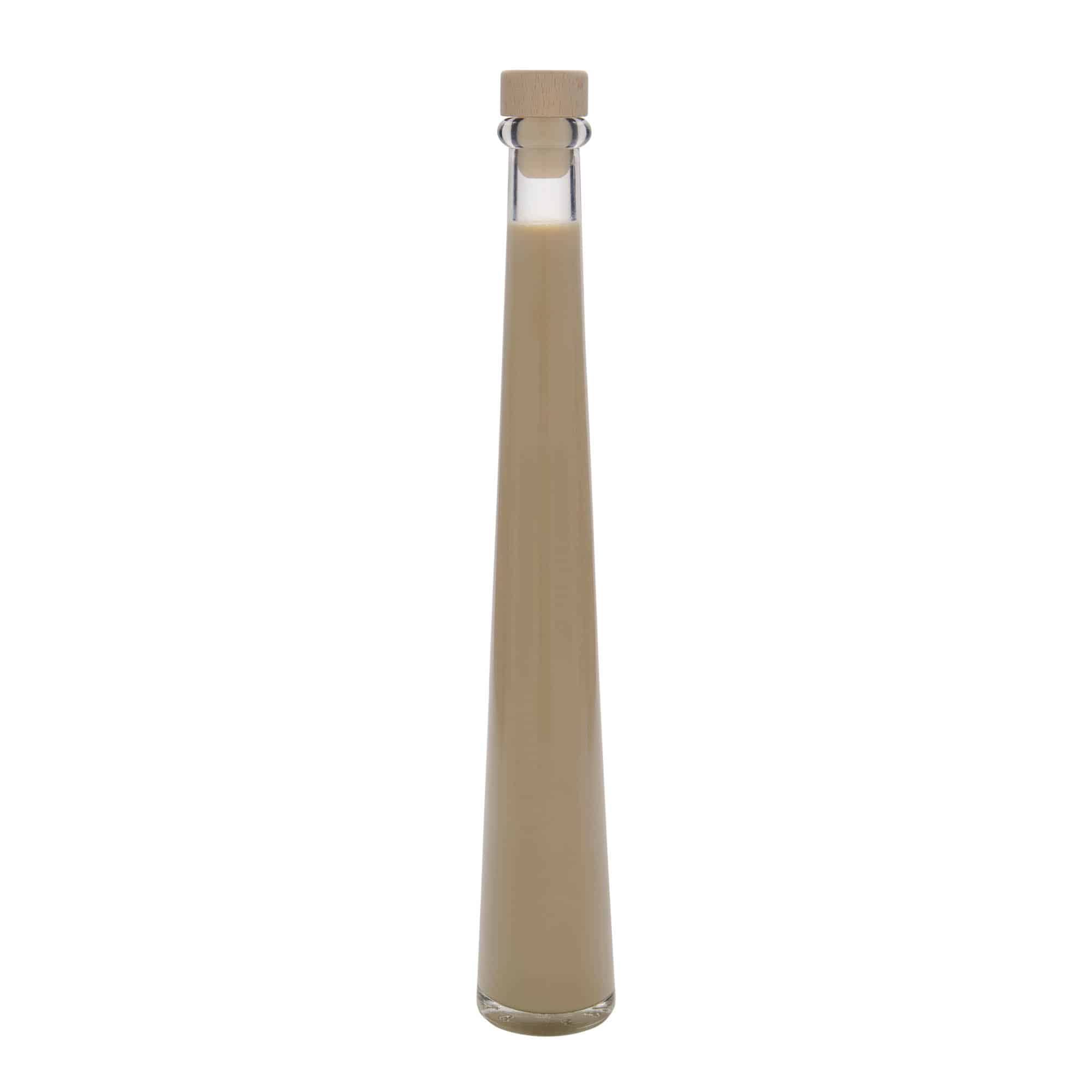 Glazen fles 'Dama Rondo', 200 ml, monding: kurk