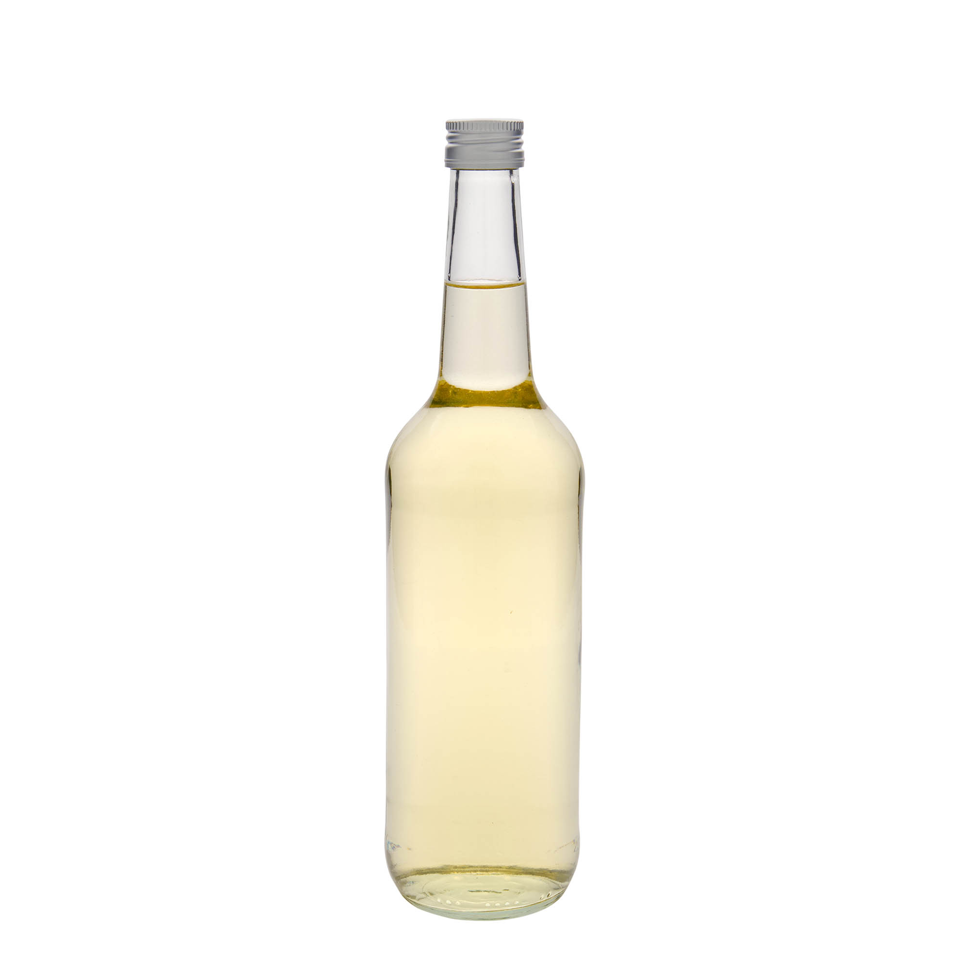 700 ml glazen fles met rechte hals, opening: PP 28