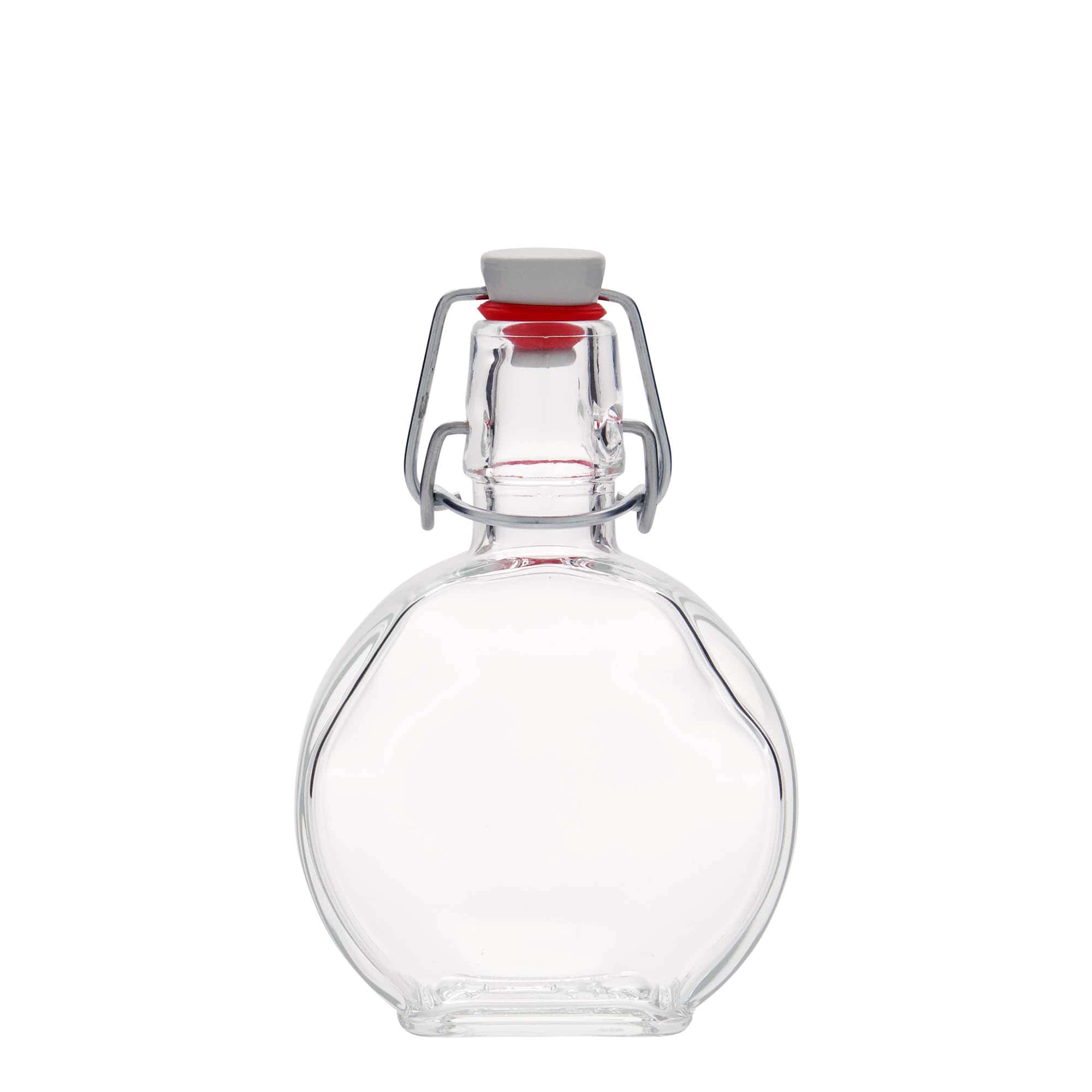 Glazen fles 'Sensatie', 200 ml, rechthoekig, monding: beugelsluiting Glazen fles 'Sensatie', 200 ml, rechthoekig, monding: beugelsluiting