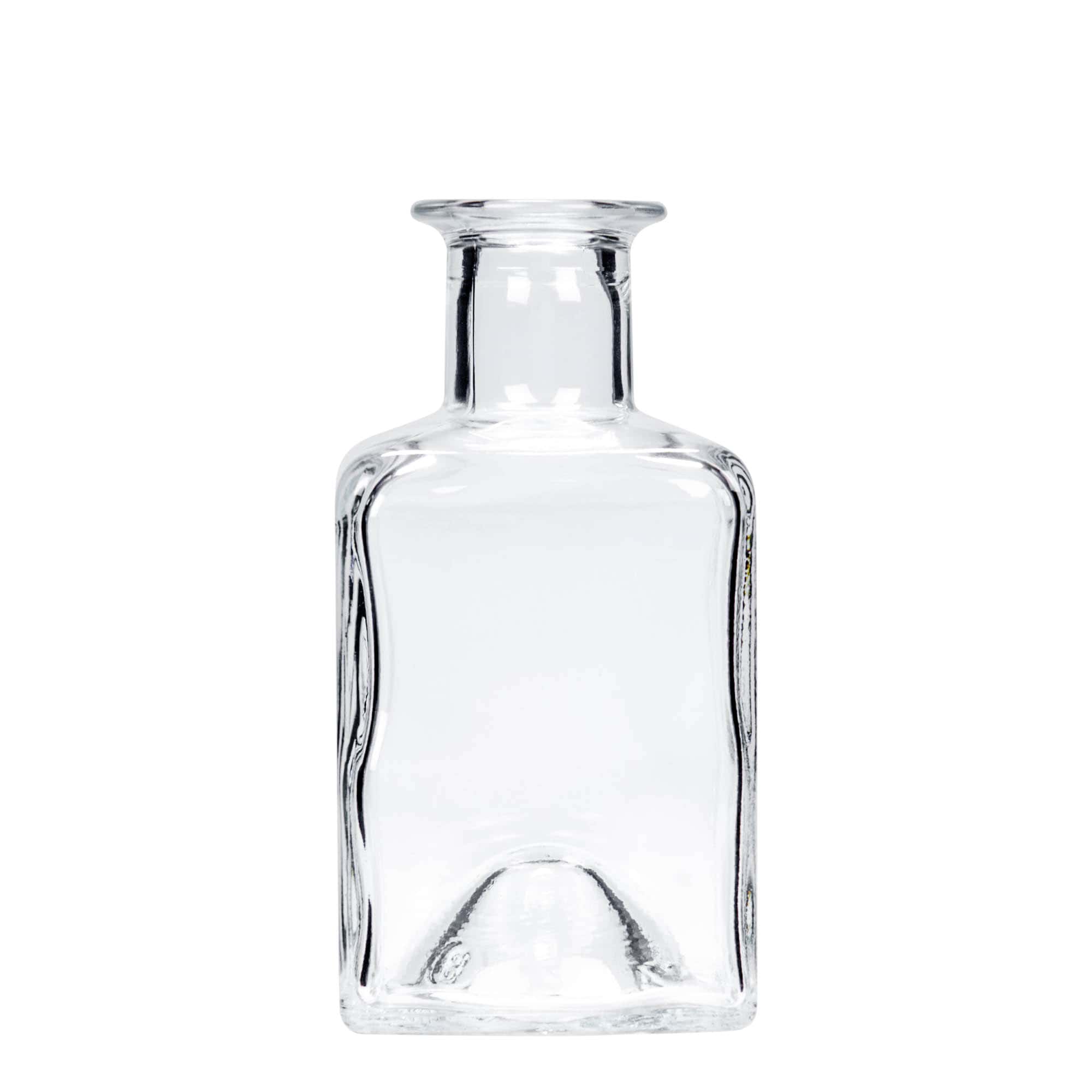 200 ml glazen fles 'Kubica', vierkant, hals: kurk