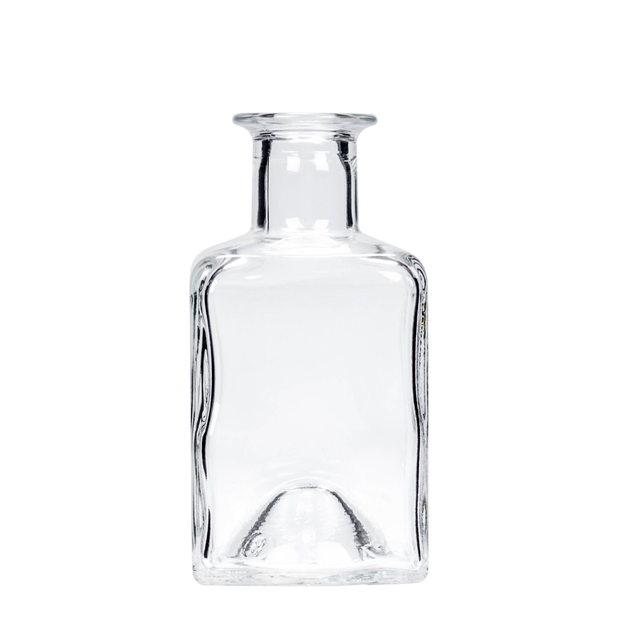 200 ml glazen fles 'Kubica', vierkant, hals: kurk