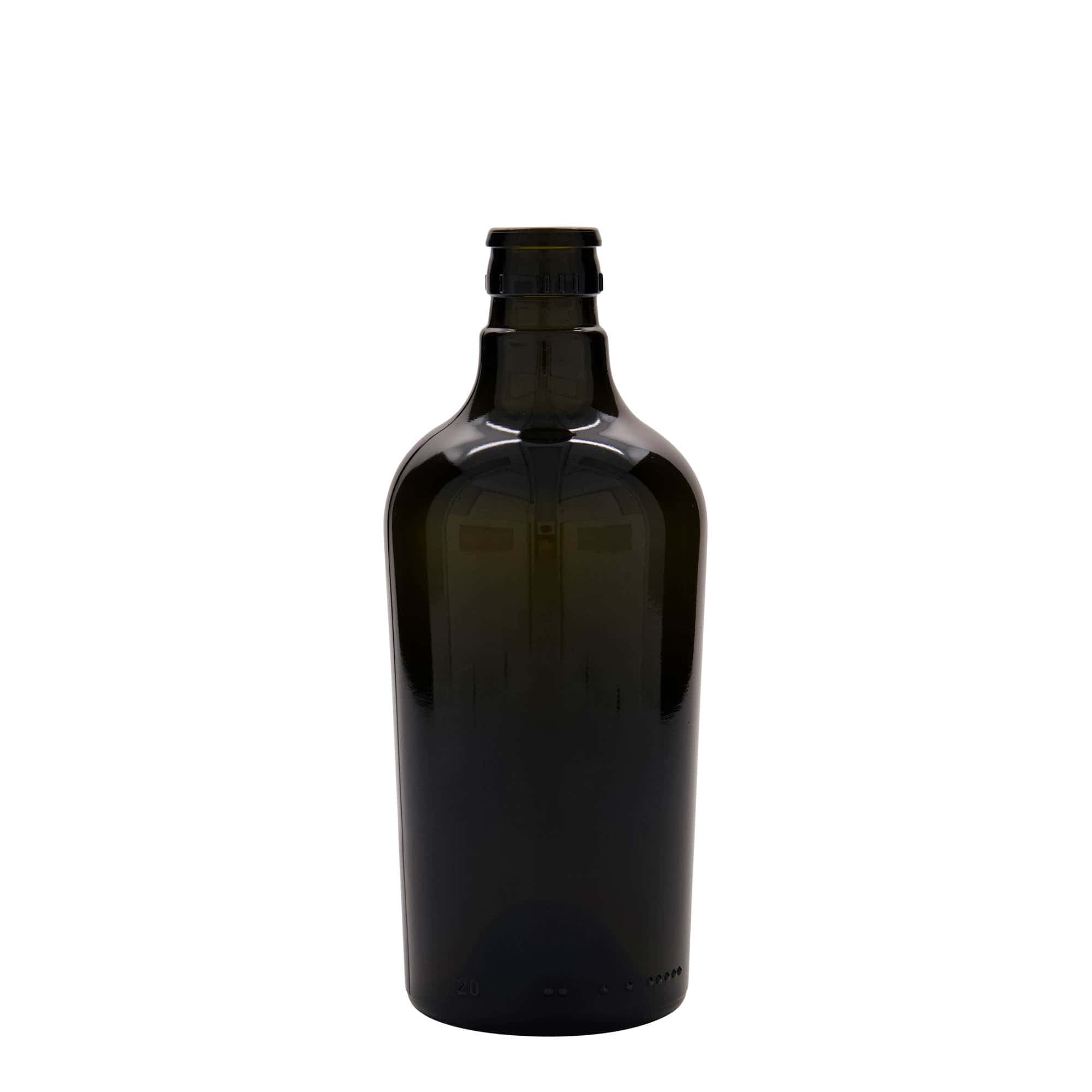 500 ml azijn-/oliefles 'Oleum', glas, antiekgroen, opening: DOP