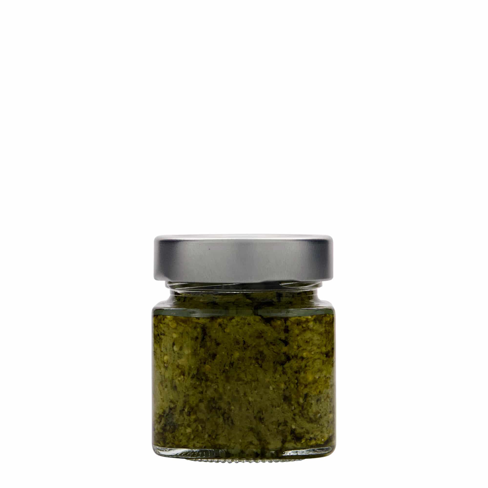 156 ml Vierkantglas 'Funny', opening: Deep-Twist-Off (DTO 58)