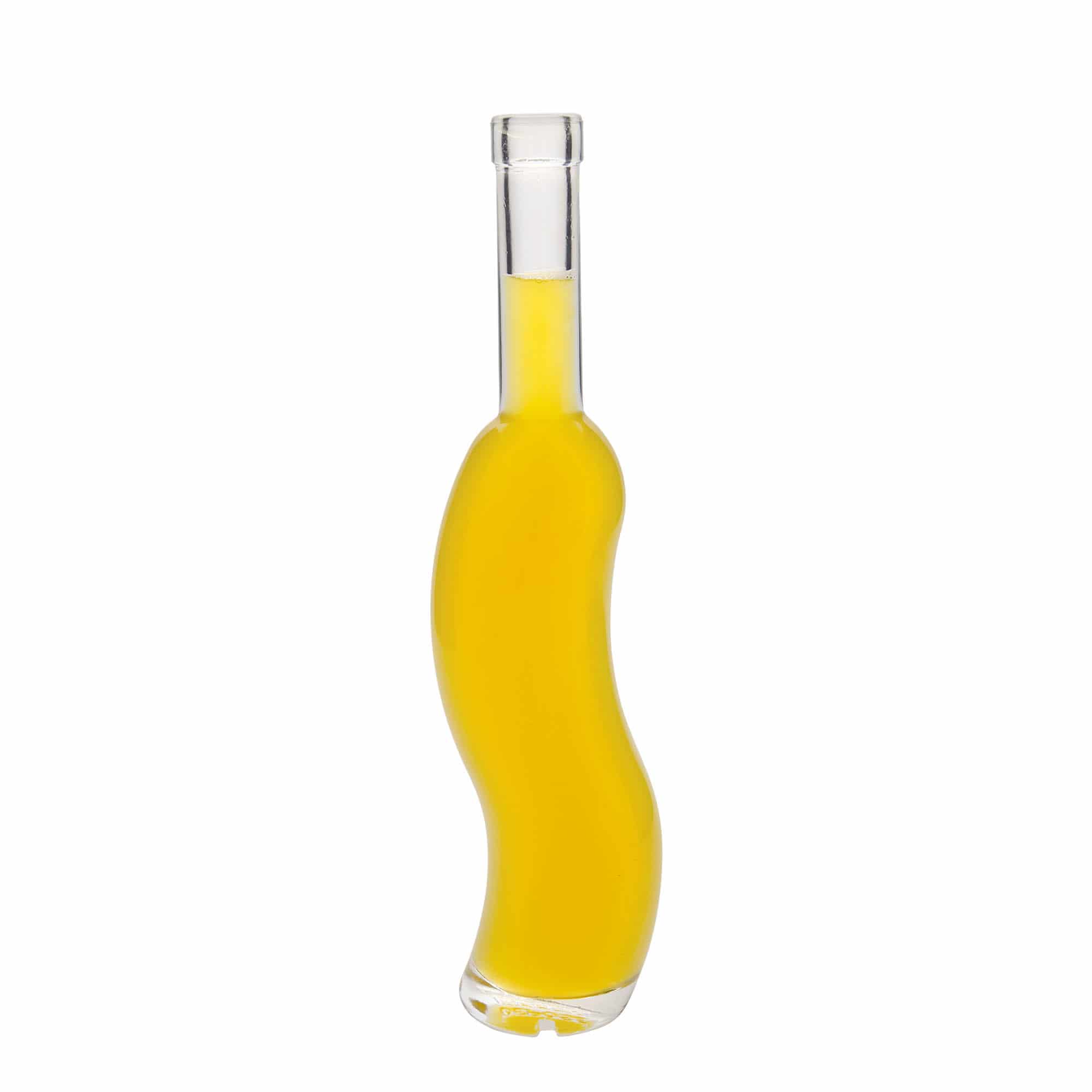 Glazen fles 'La-Ola', 350 ml, halfrond, monding: kurk