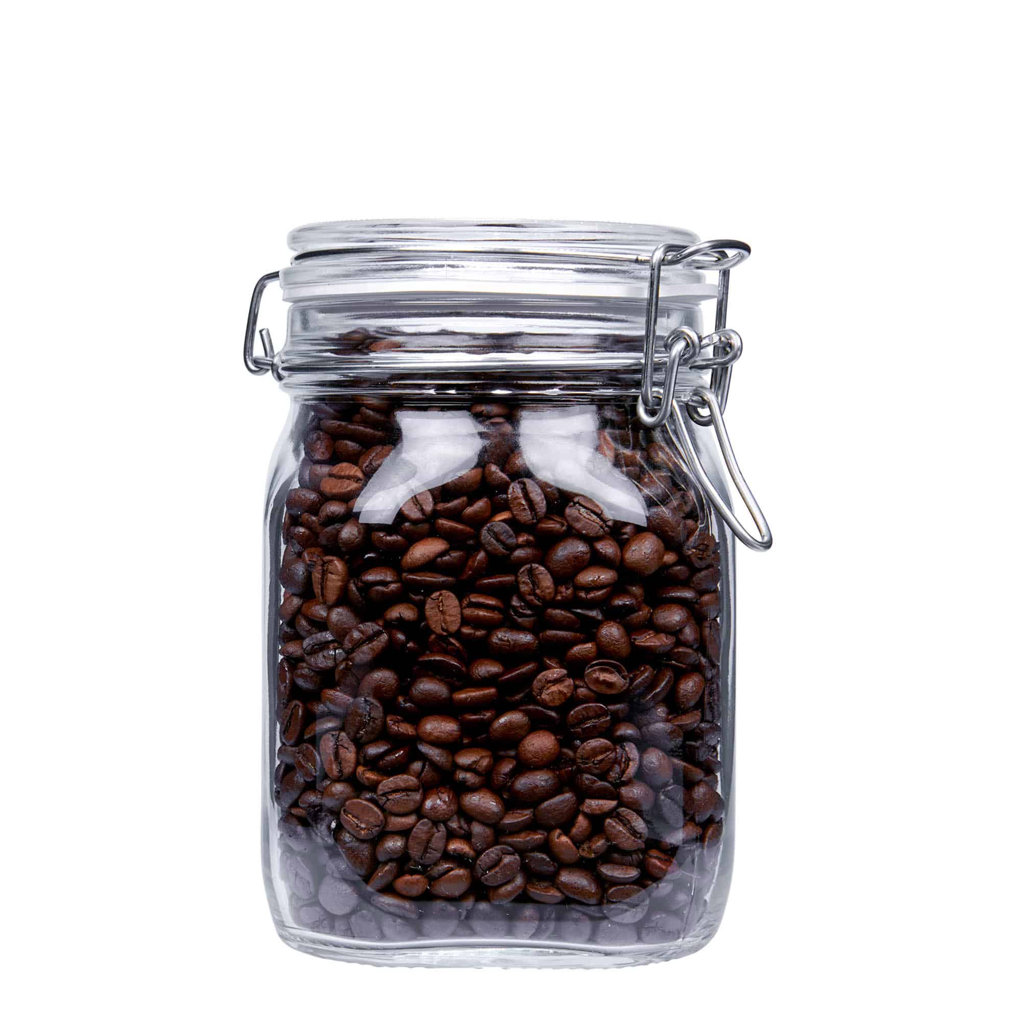 1.000 ml beugelfles 'Fido', vierkant, opening: beugelsluiting