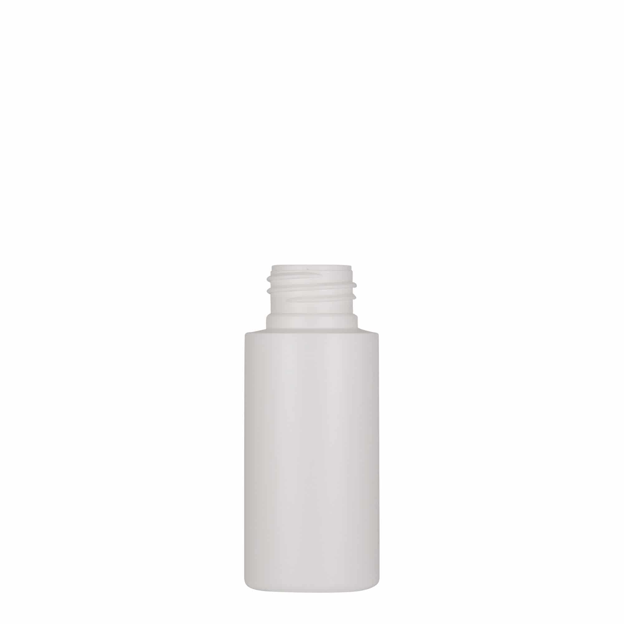 Plastic fles 'Pipe', 50 ml, Green HDPE, wit, monding: GPI 24/410 Plastic fles 'Pipe', 50 ml, Green HDPE, wit, monding: GPI 24/410