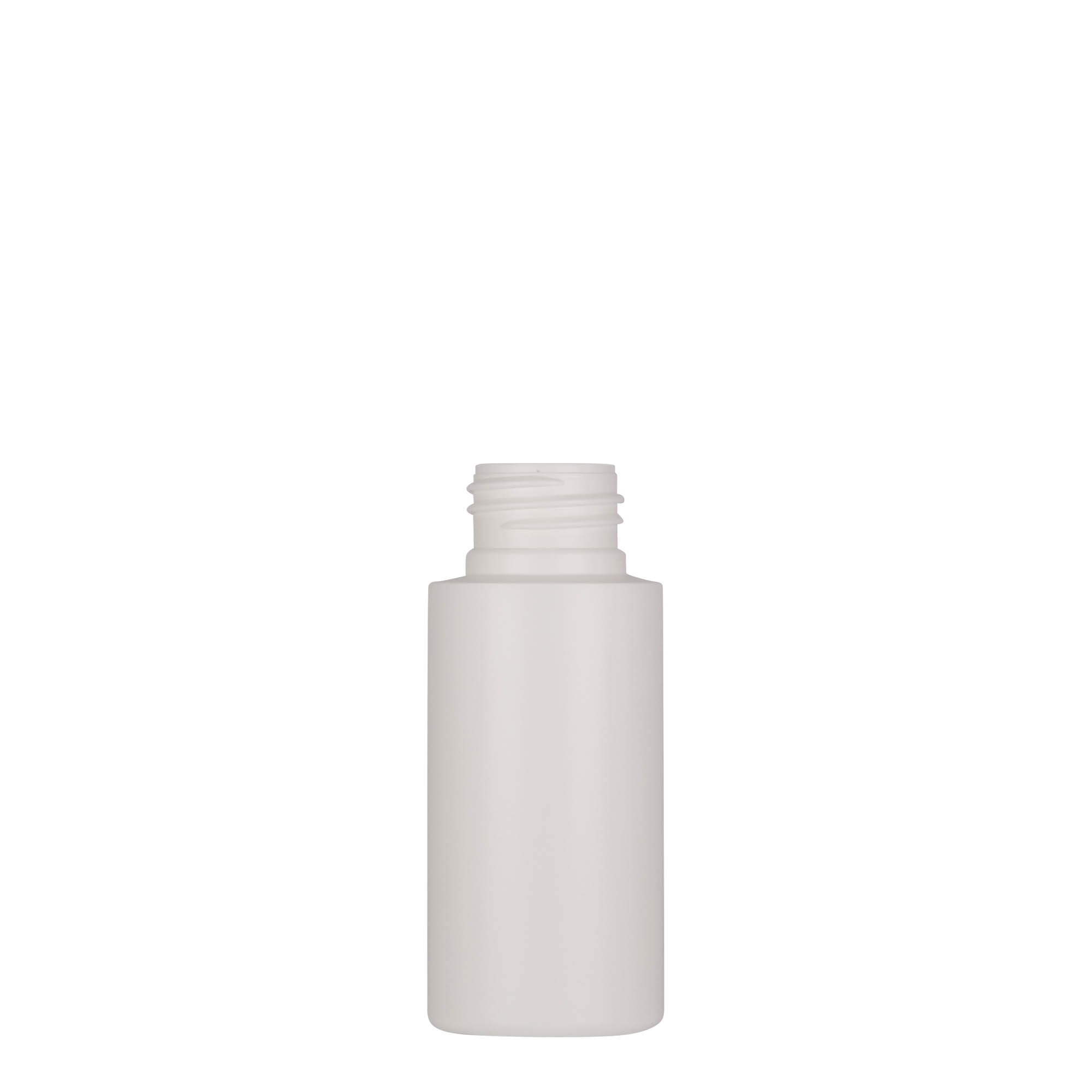 50 ml kunststoffles 'Pipe', groen HDPE, wit, mondstuk: 24/410
