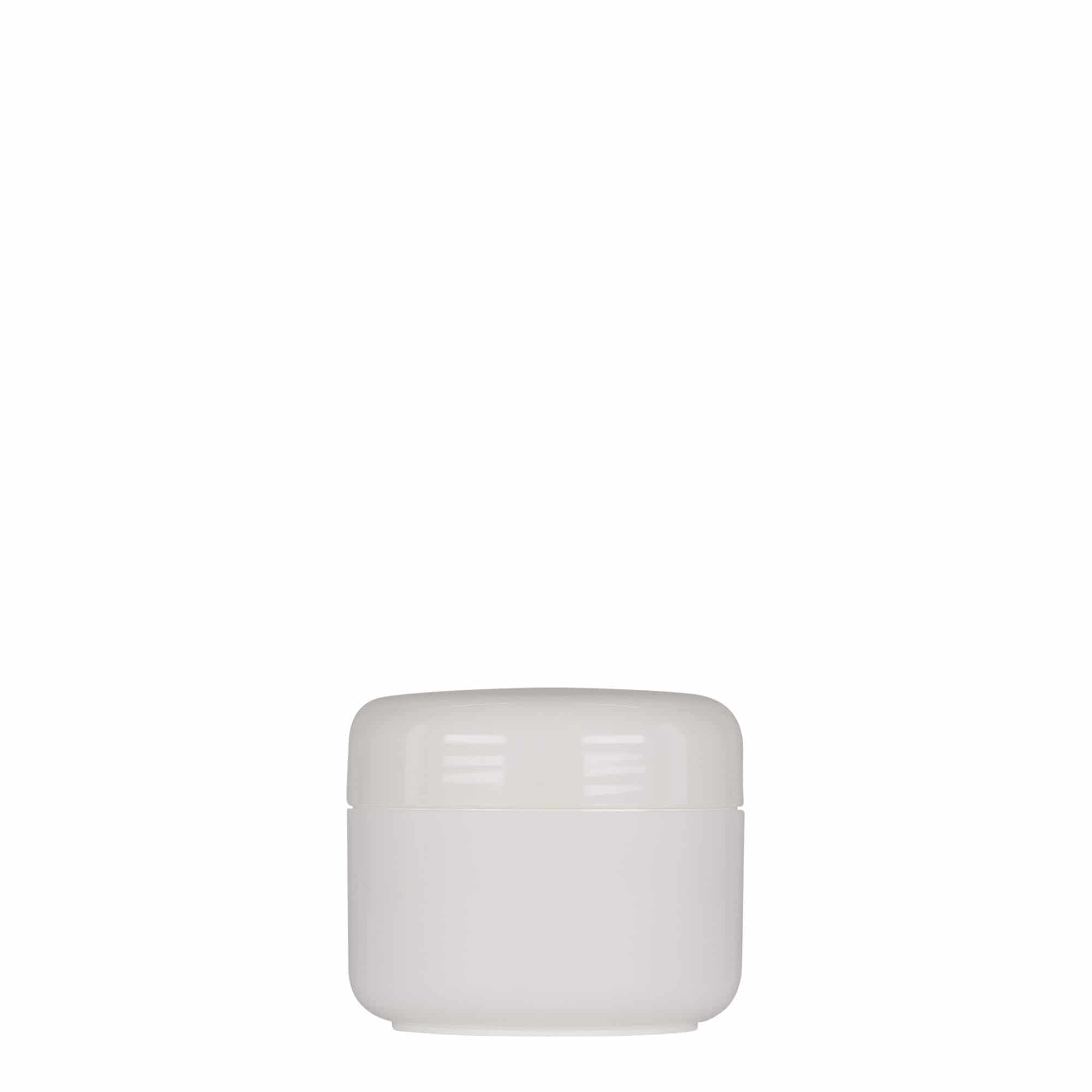 50 ml kunststofpot 'Bianca', PP, wit, opening: schroefdop