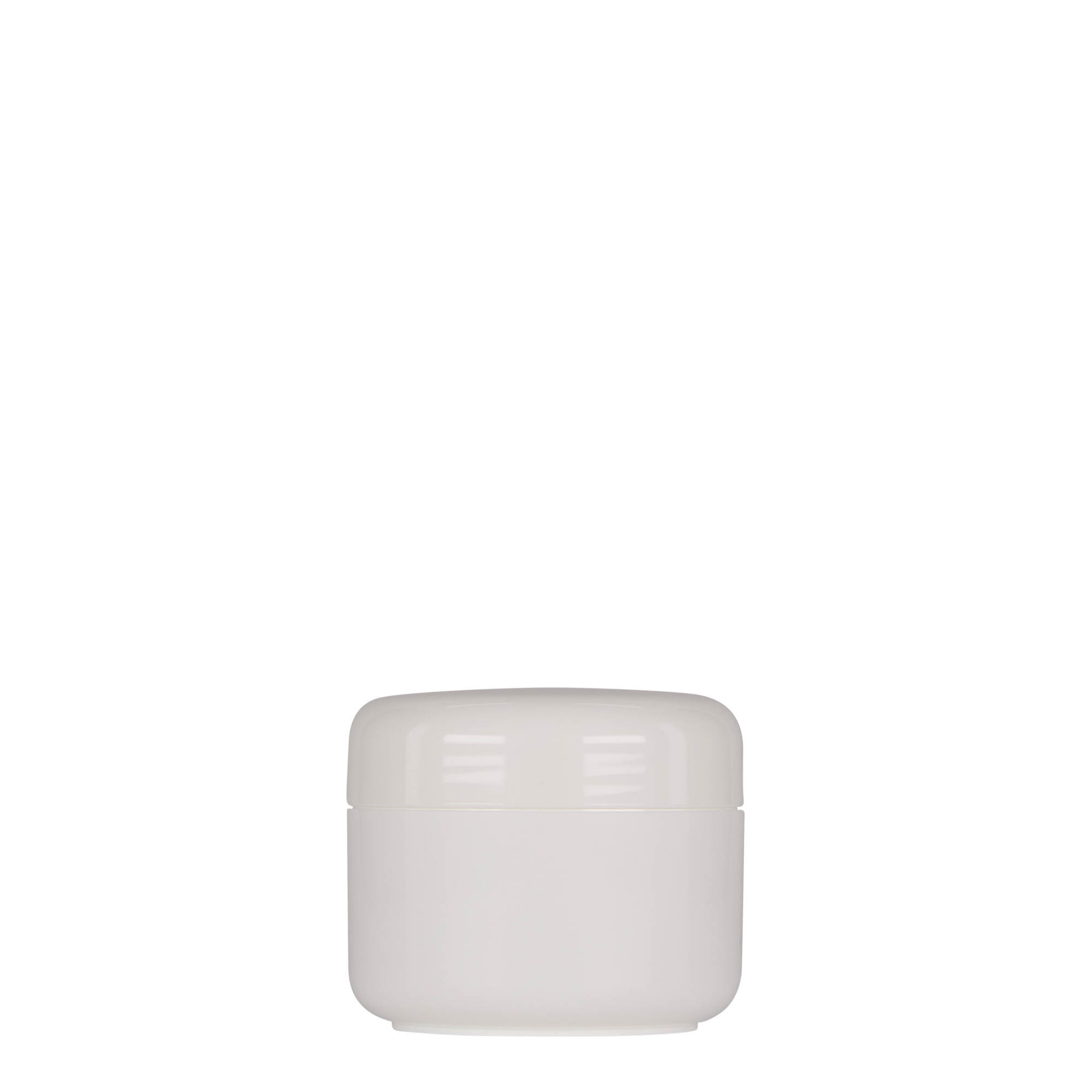 50 ml kunststofpot 'Bianca', PP, wit, opening: schroefdop