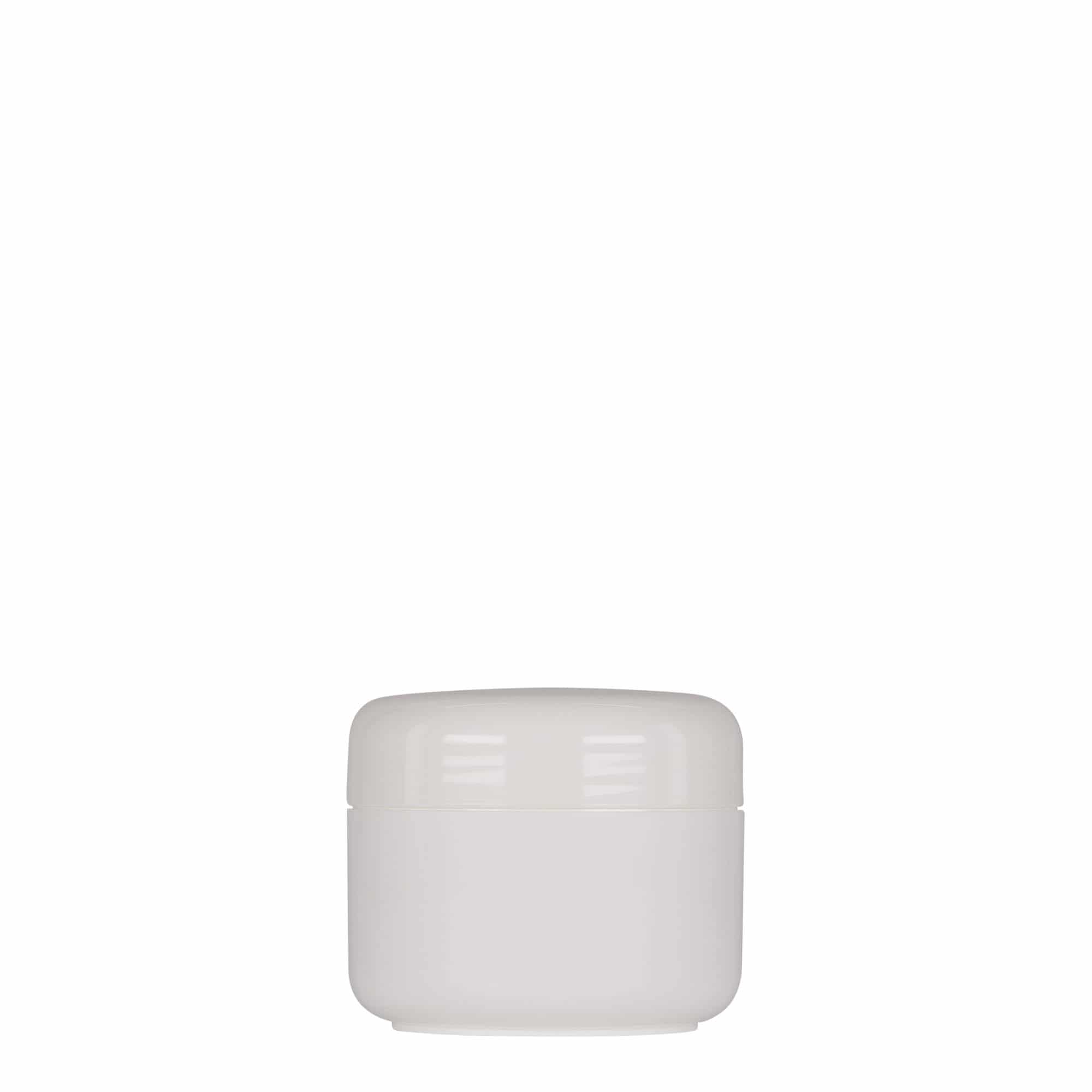 50 ml kunststofpot 'Bianca', PP, wit, opening: schroefdop