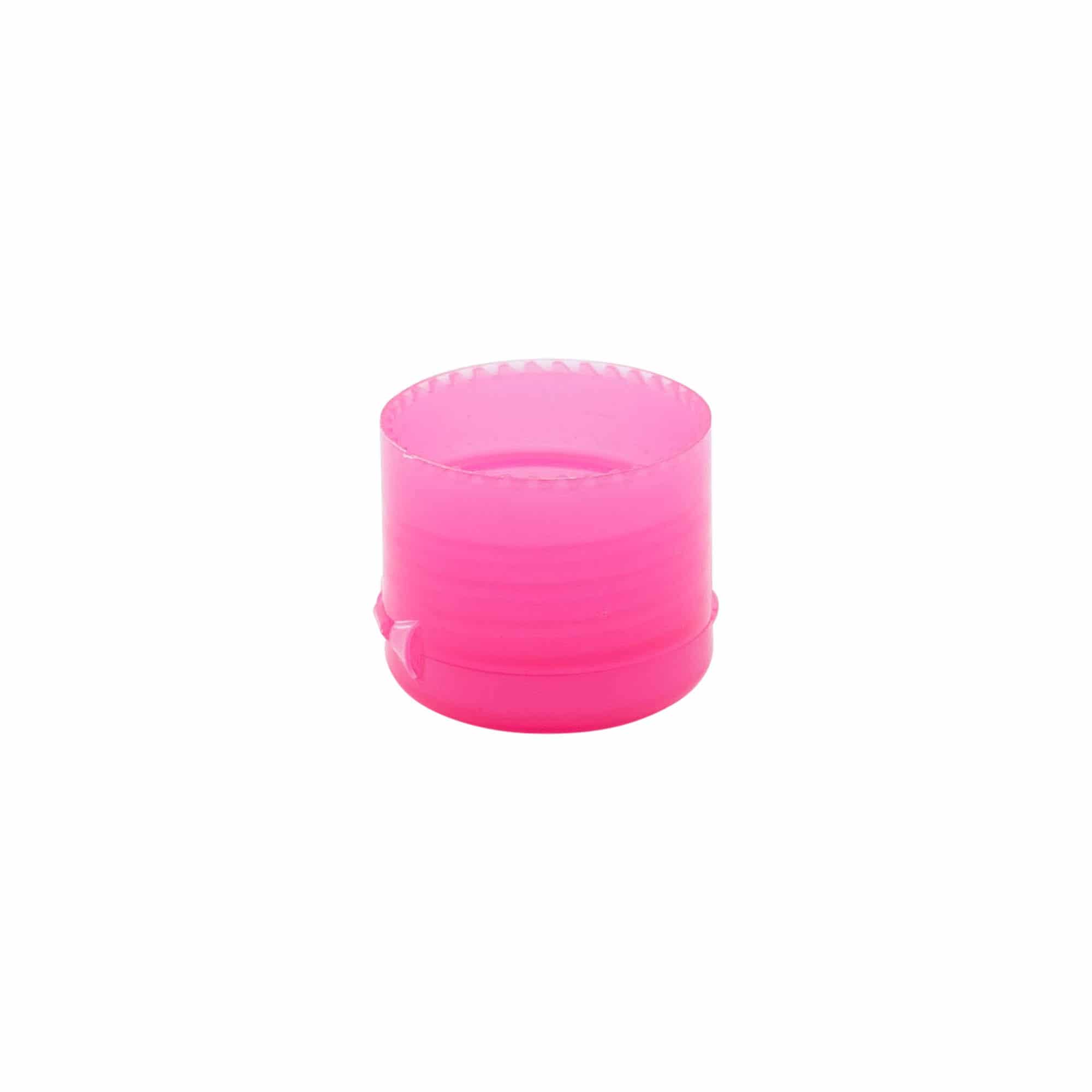 Schroefsluiting klapscharnier, PP-kunststof, roze, voor monding: GPI 24/410