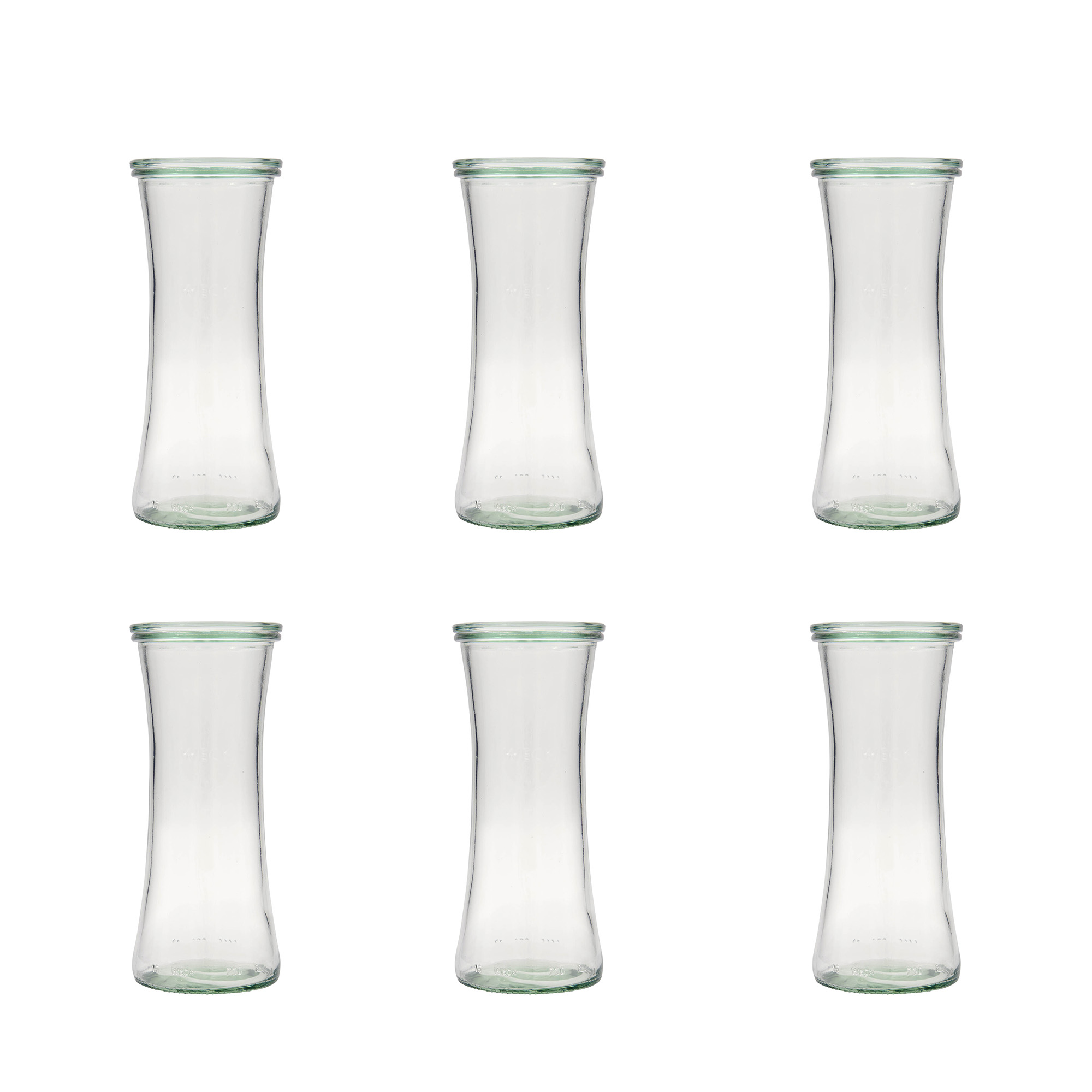 6x 730 ml WECK-gourmetglas met glazen deksel RR 80