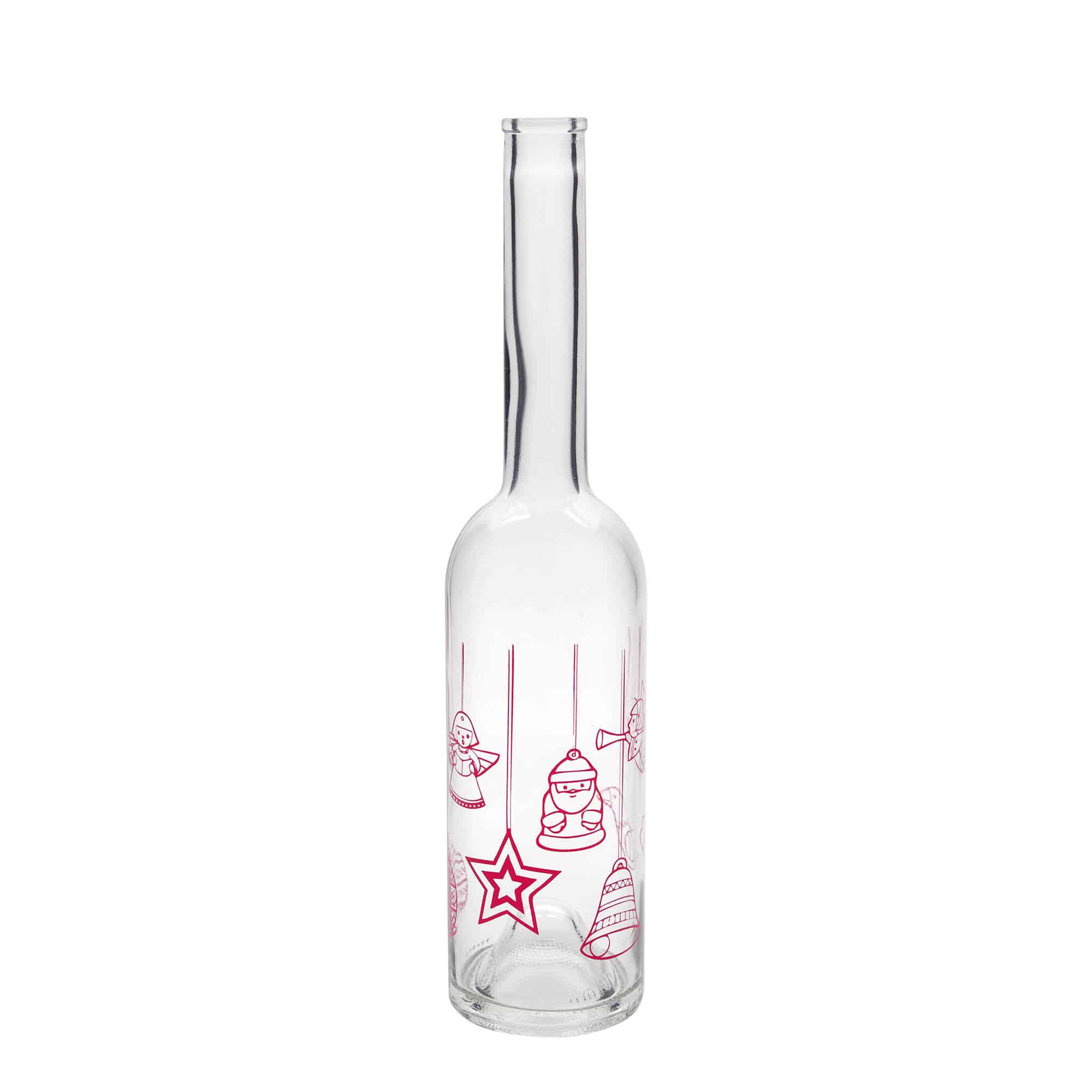 500 ml glazen fles 'Opera', motief: sterren, opening: kurk