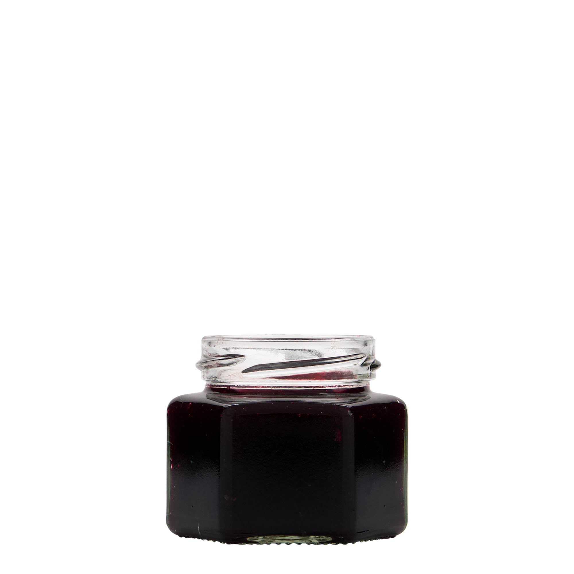 106 ml zeskantglas, opening: Twist-Off (TO 53)
