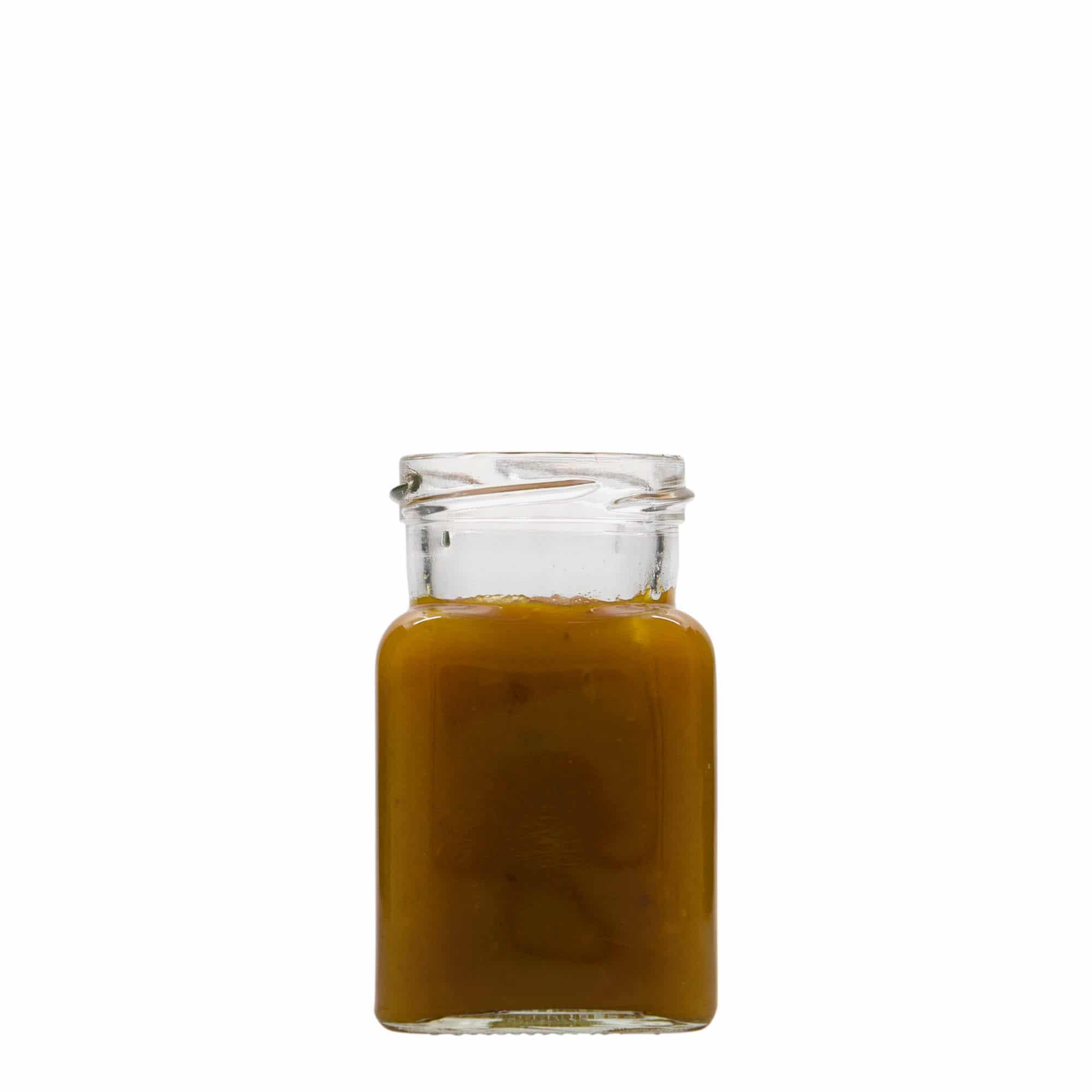 Vierkante pot, 150 ml, monding: twist-off (TO 53)
