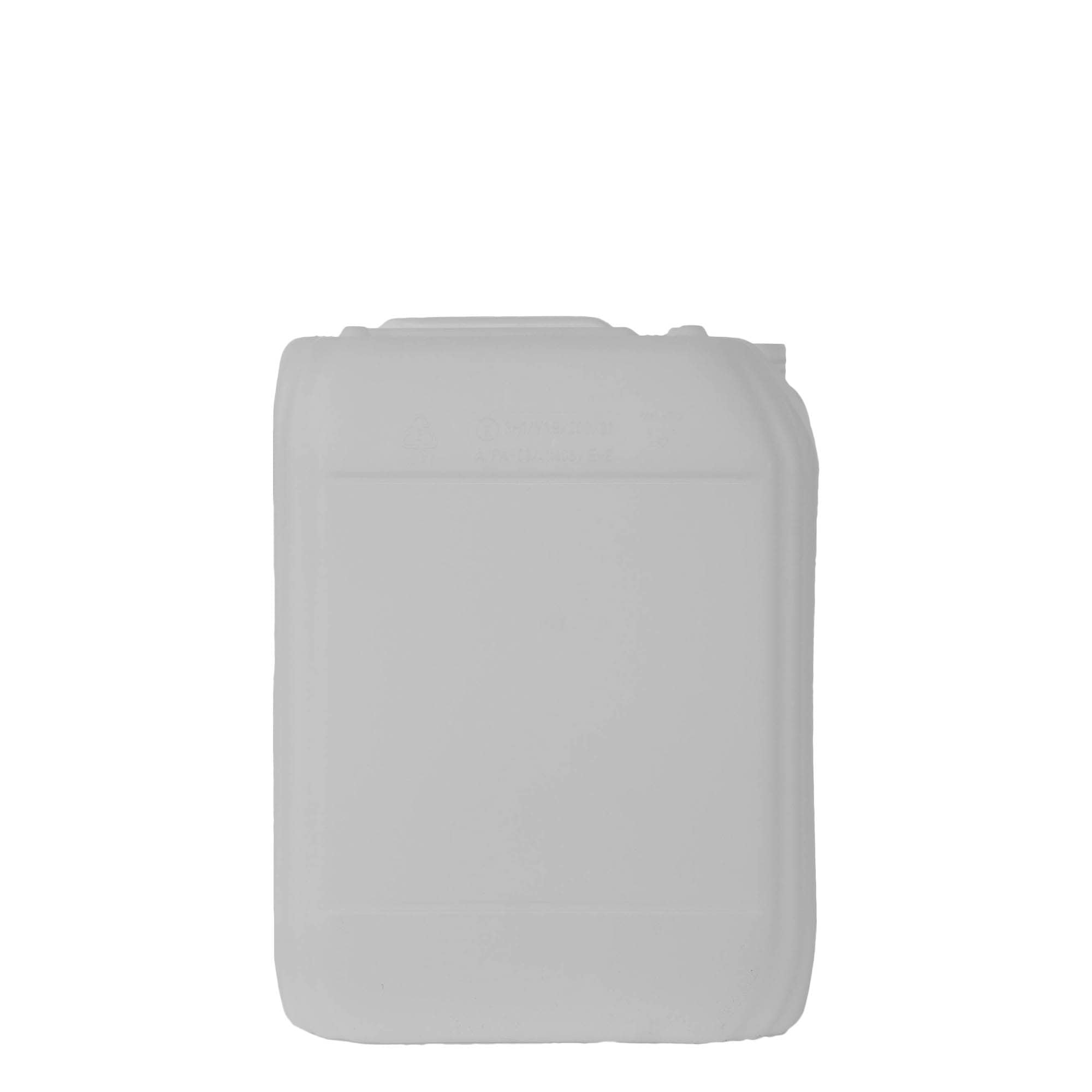 20 l kanister, rechthoekig, HDPE-kunststof, naturel, opening: ND 60