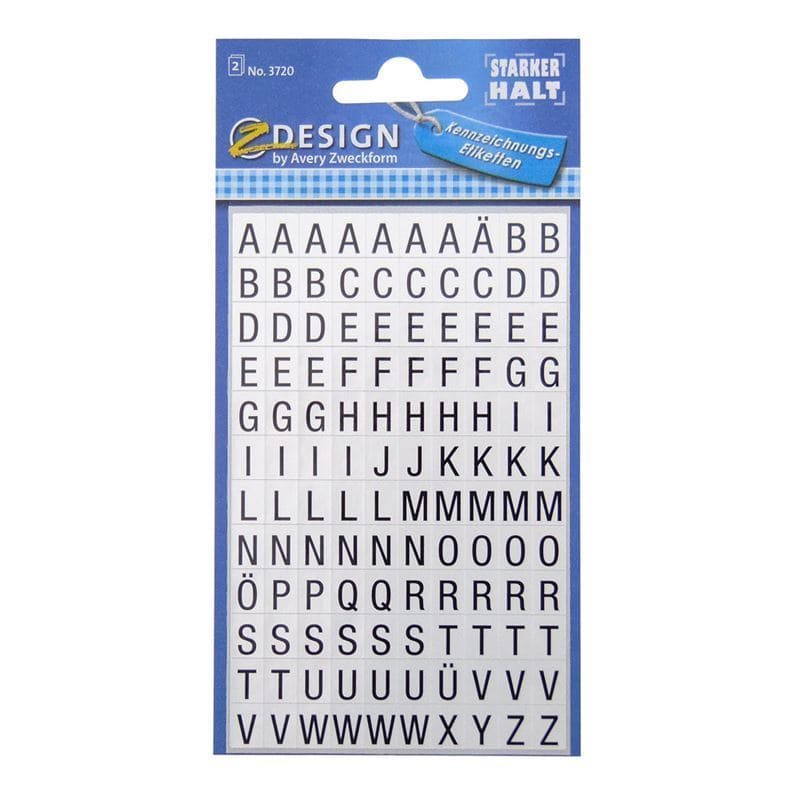 Zweckform Sticker 'Alfabet', kunststof, zwart