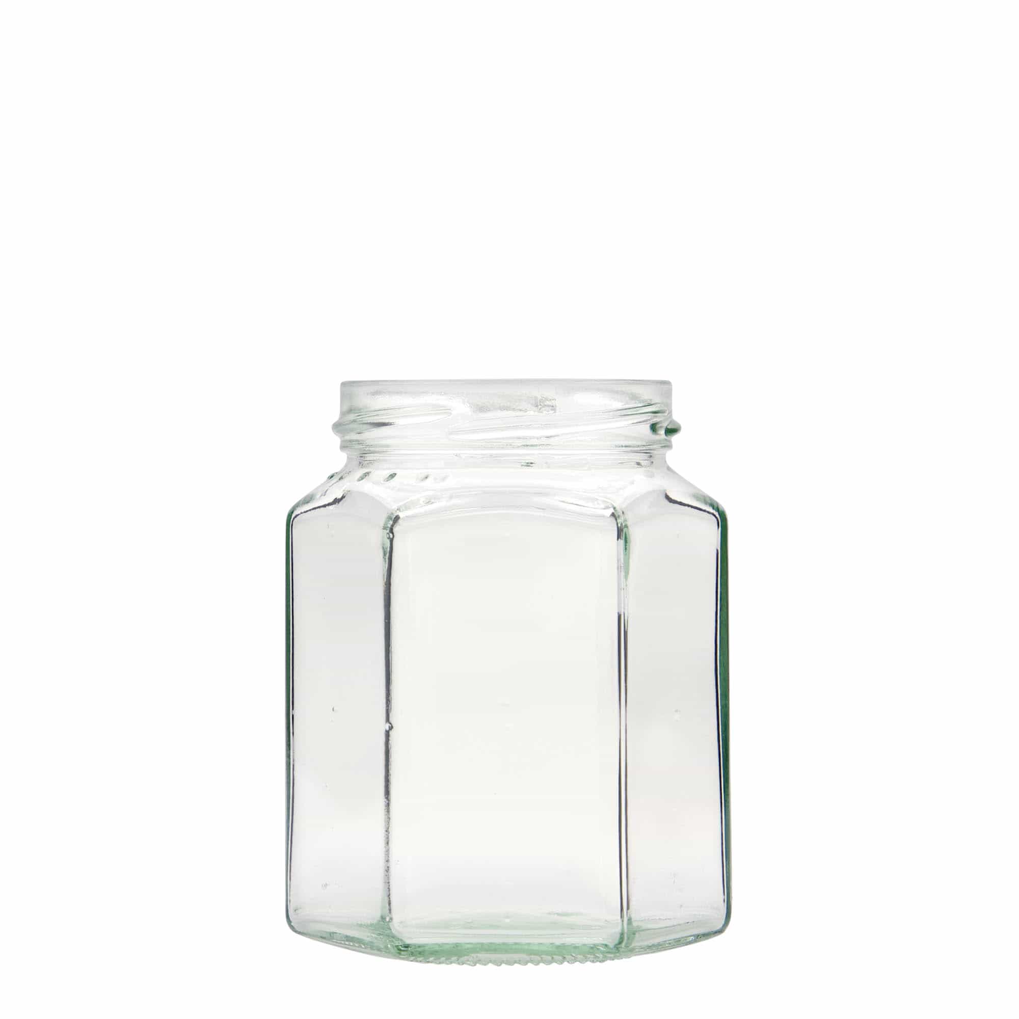 Hexagonale pot, 288 ml, monding: twist-off (TO 63)