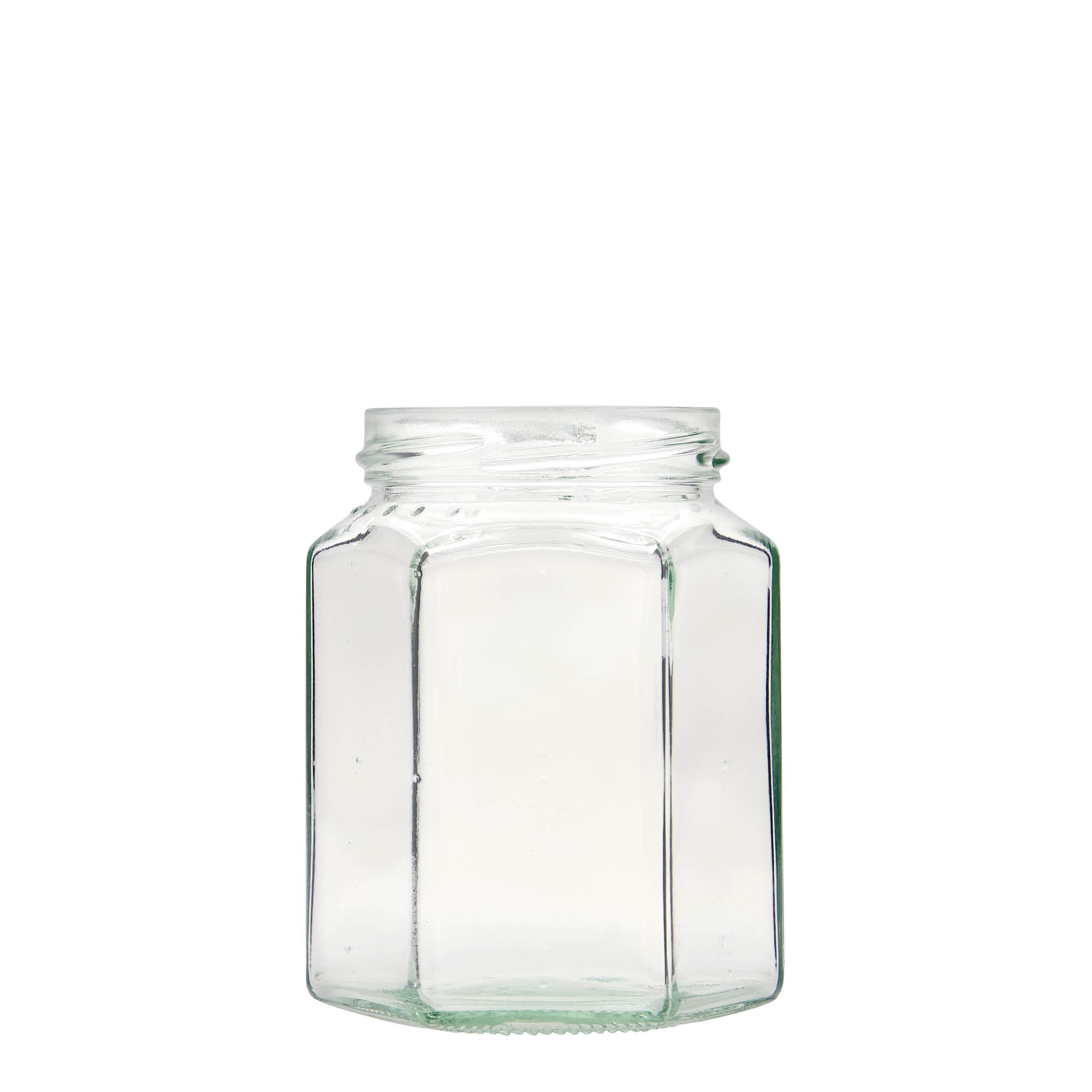 288 ml zeskantglas, opening: twist-off (TO 63) 288 ml zeskantglas, opening: twist-off (TO 63)