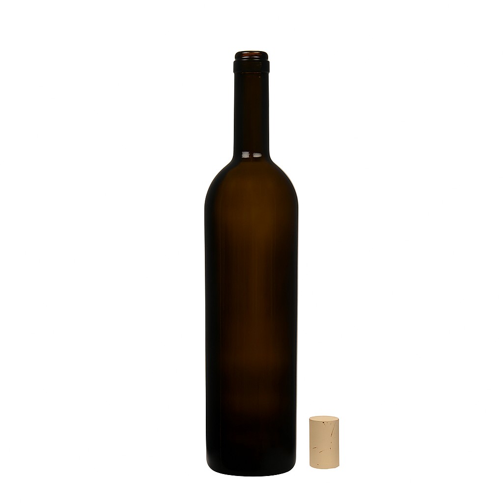 750 ml wijnfles 'Liberty', antiekgroen, hals: kurk 750 ml wijnfles 'Liberty', antiekgroen, hals: kurk