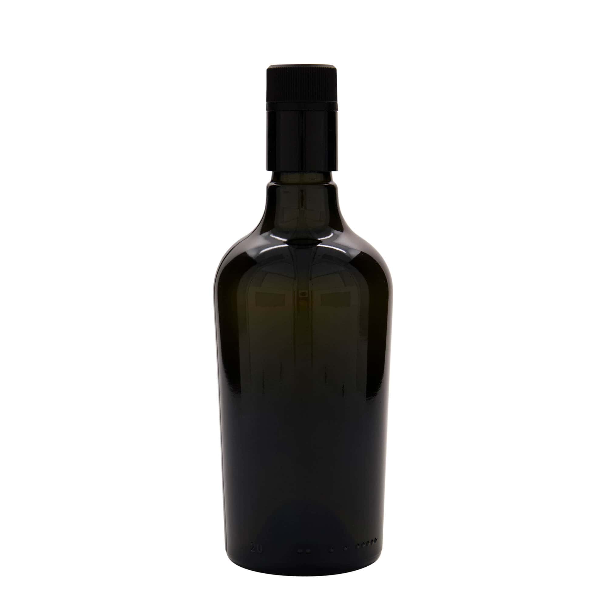 500 ml azijn-/oliefles 'Oleum', glas, antiekgroen, opening: DOP