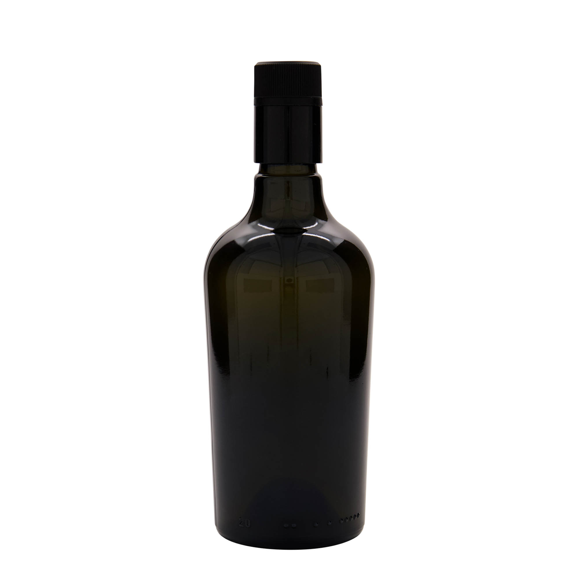 500 ml azijn-/oliefles 'Oleum', glas, antiekgroen, opening: DOP 500 ml azijn-/oliefles 'Oleum', glas, antiekgroen, opening: DOP