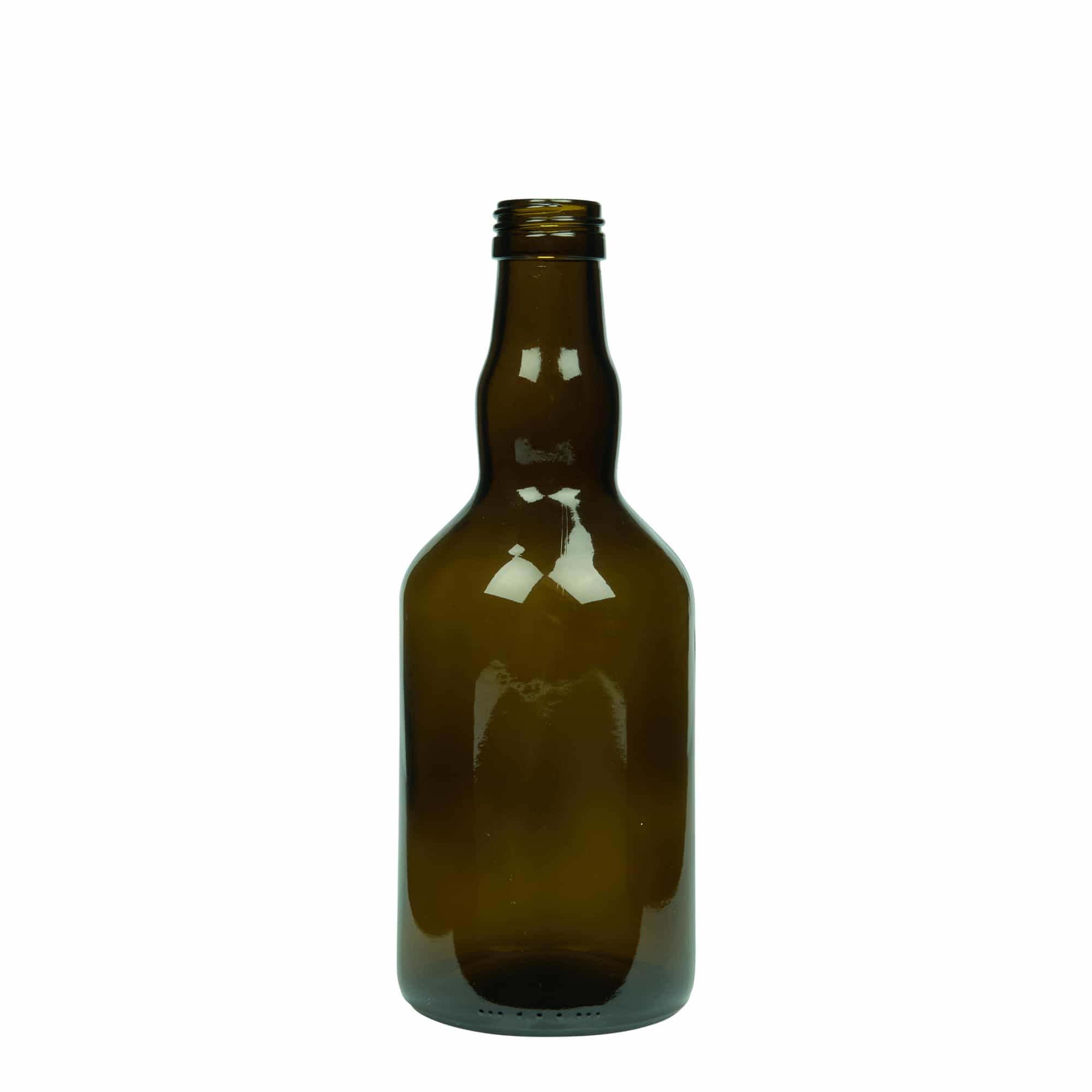 500 ml glazen fles 'Olona', antiekgroen, monding: PP 31,5