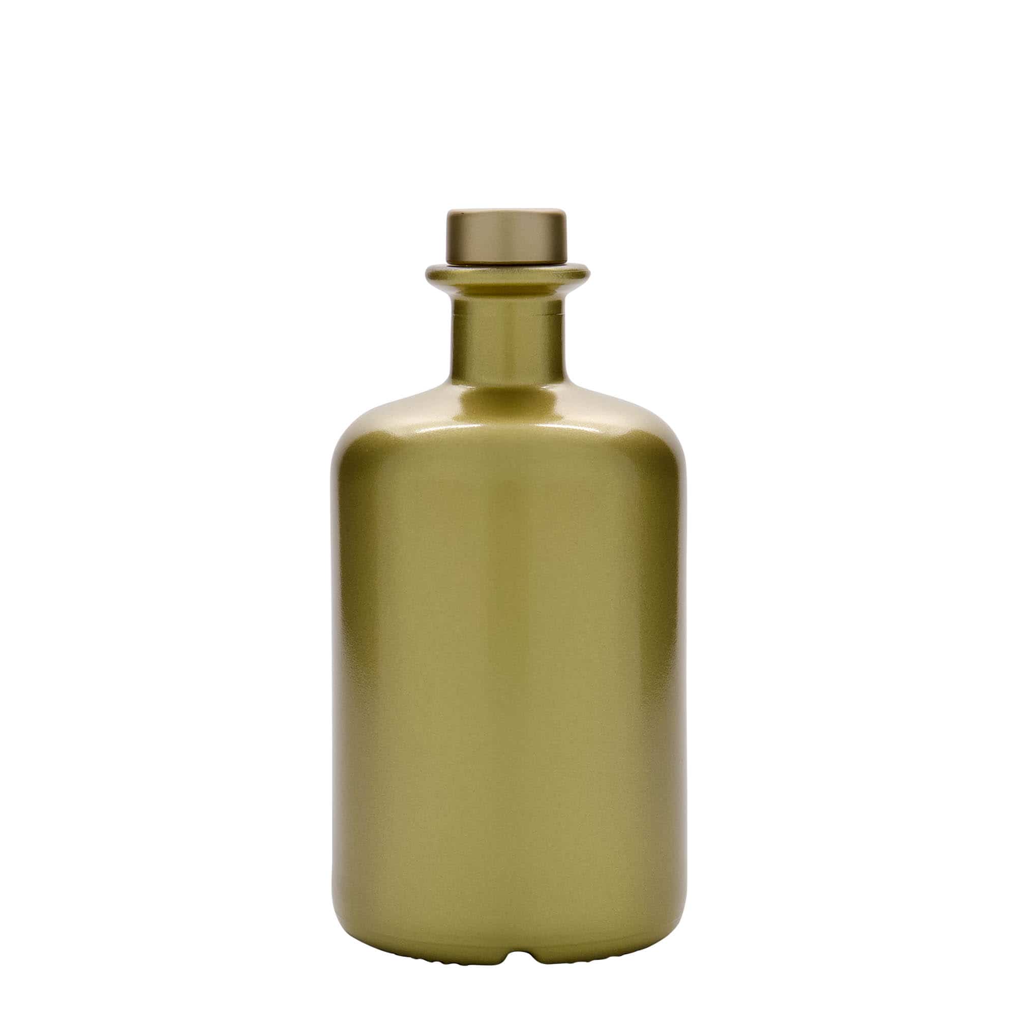 Glazen fles Apotheker, 500 ml, goud, monding: kurk