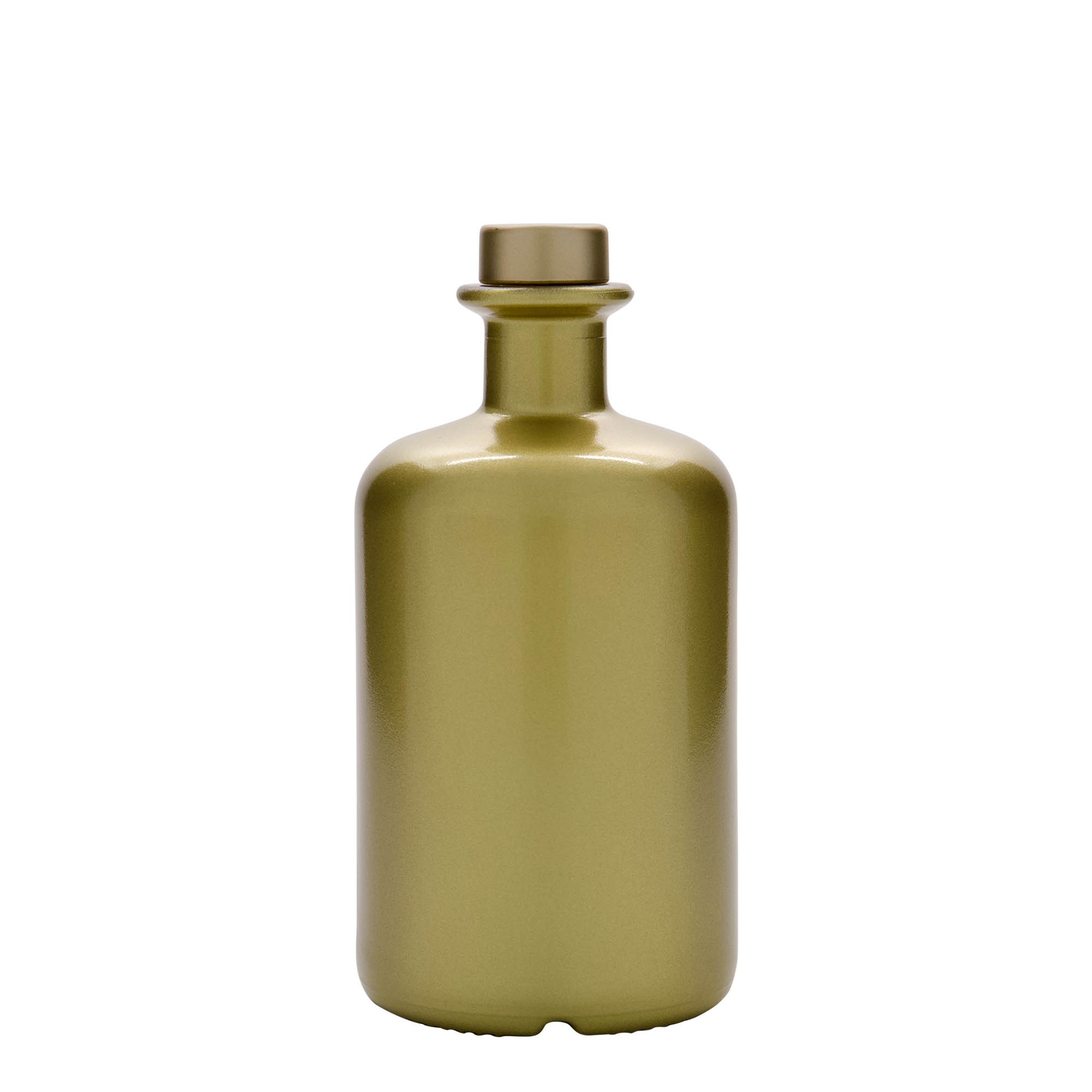 500 ml glazen apothekersfles, goud, opening: kurk 500 ml glazen apothekersfles, goud, opening: kurk