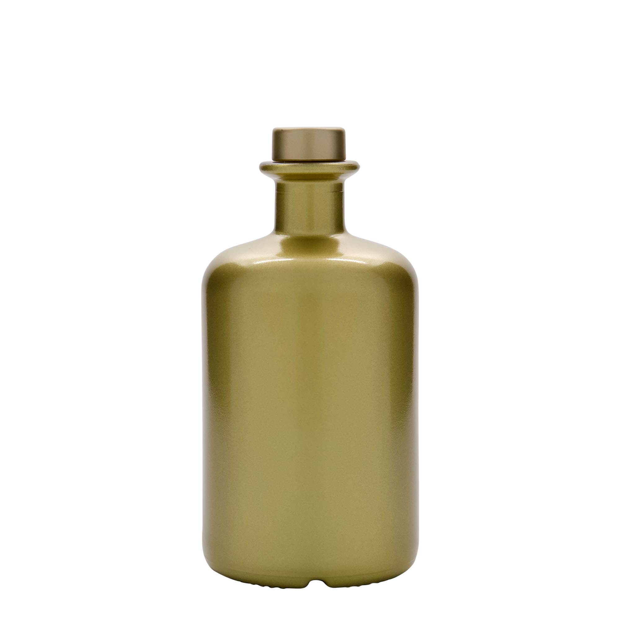 500 ml glazen apothekersfles, goud, opening: kurk
