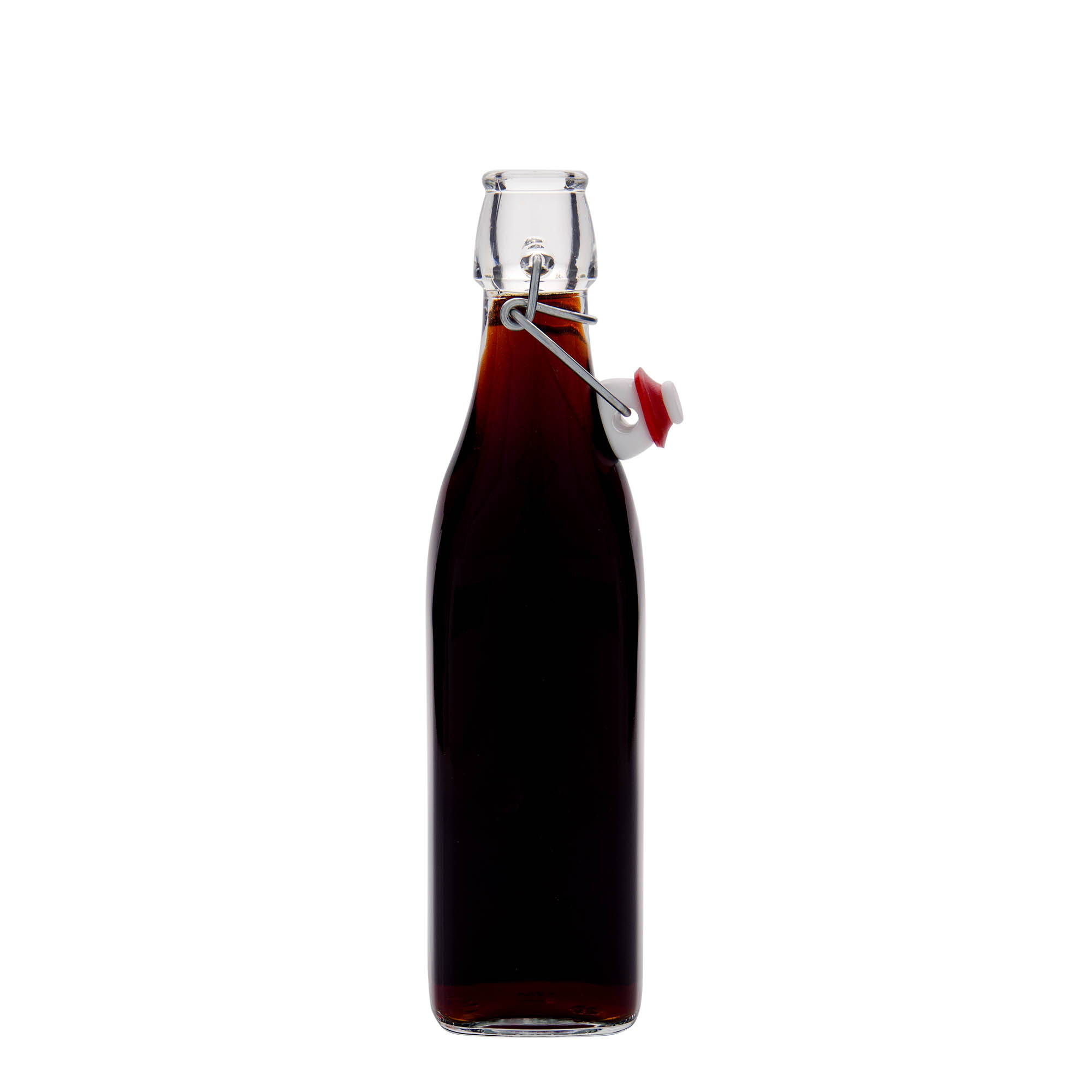 500 ml glazen fles 'Swing, vierkant, mondstuk: beugelsluiting' 500 ml glazen fles 'Swing, vierkant, mondstuk: beugelsluiting'