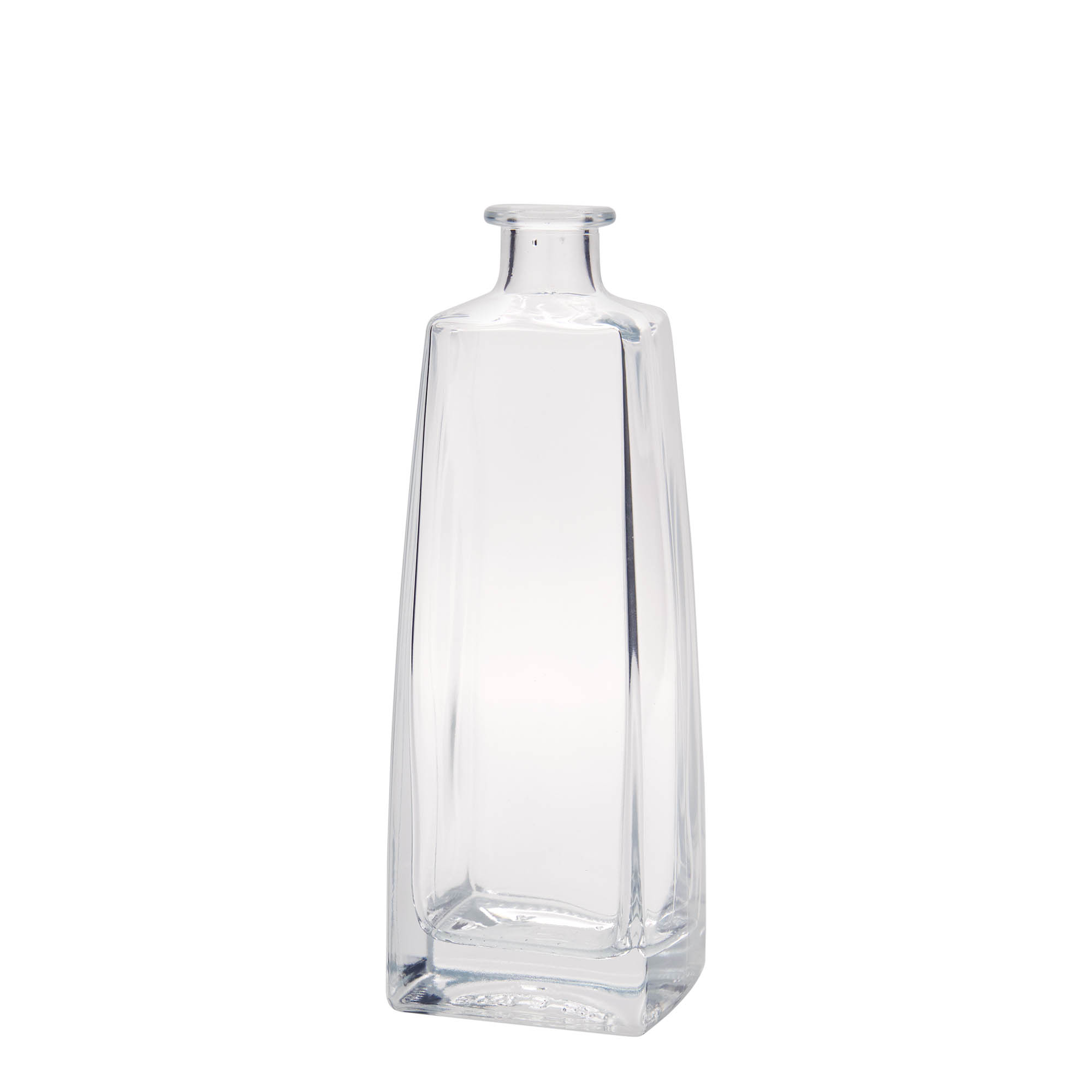 Glazen fles 'Timmy', 500 ml, rechthoekig, monding: kurk