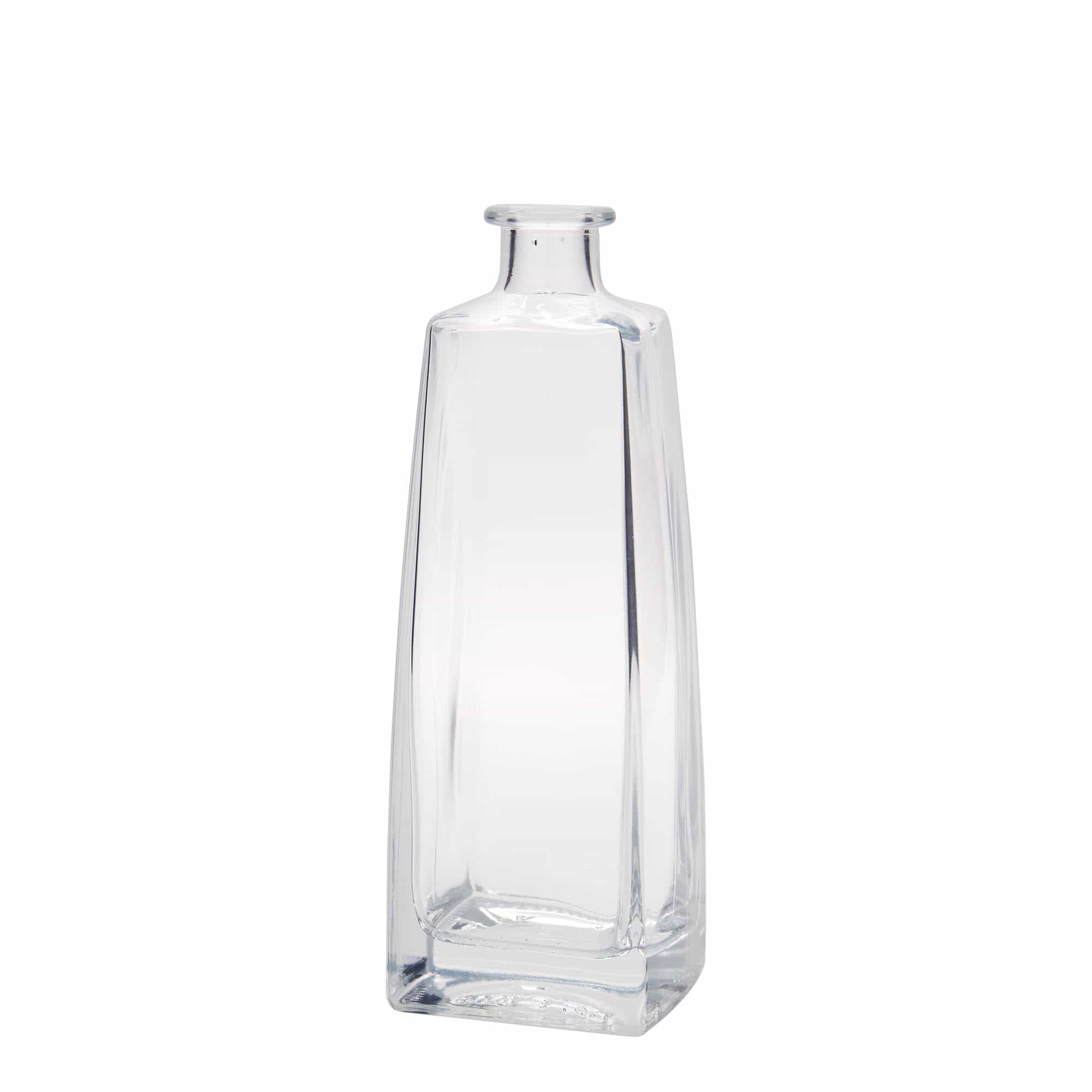 500 ml glazen fles 'Timmy', rechthoekig, opening: kurk 500 ml glazen fles 'Timmy', rechthoekig, opening: kurk